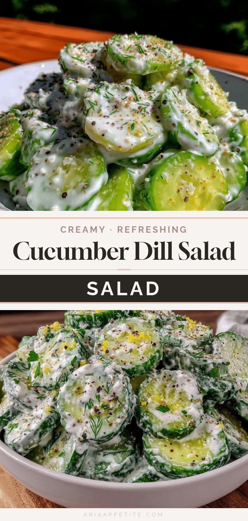 cucumber dill salad with Greek yogurt recipe