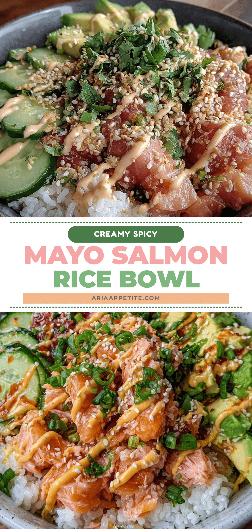 cucumber salmon avocado rice bowl recipe