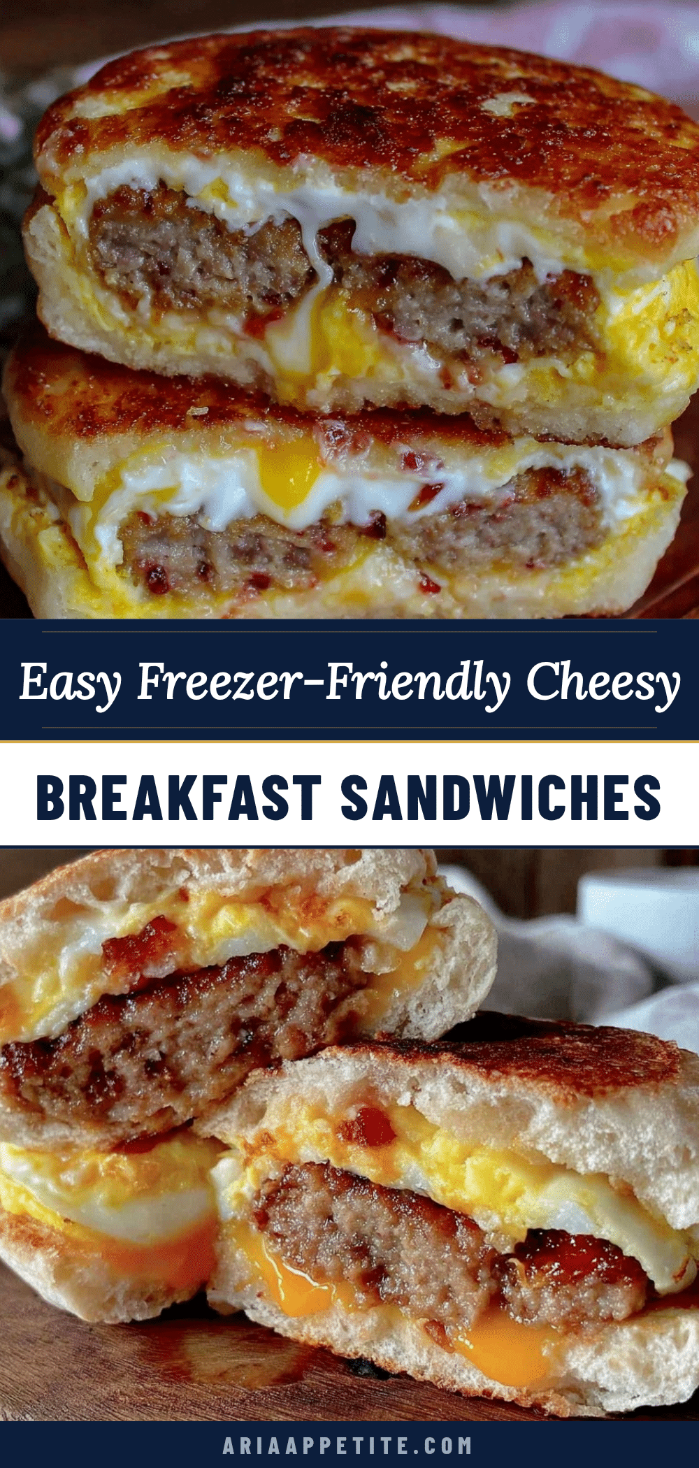 freezer-friendly egg and cheese breakfast sandwiches recipe