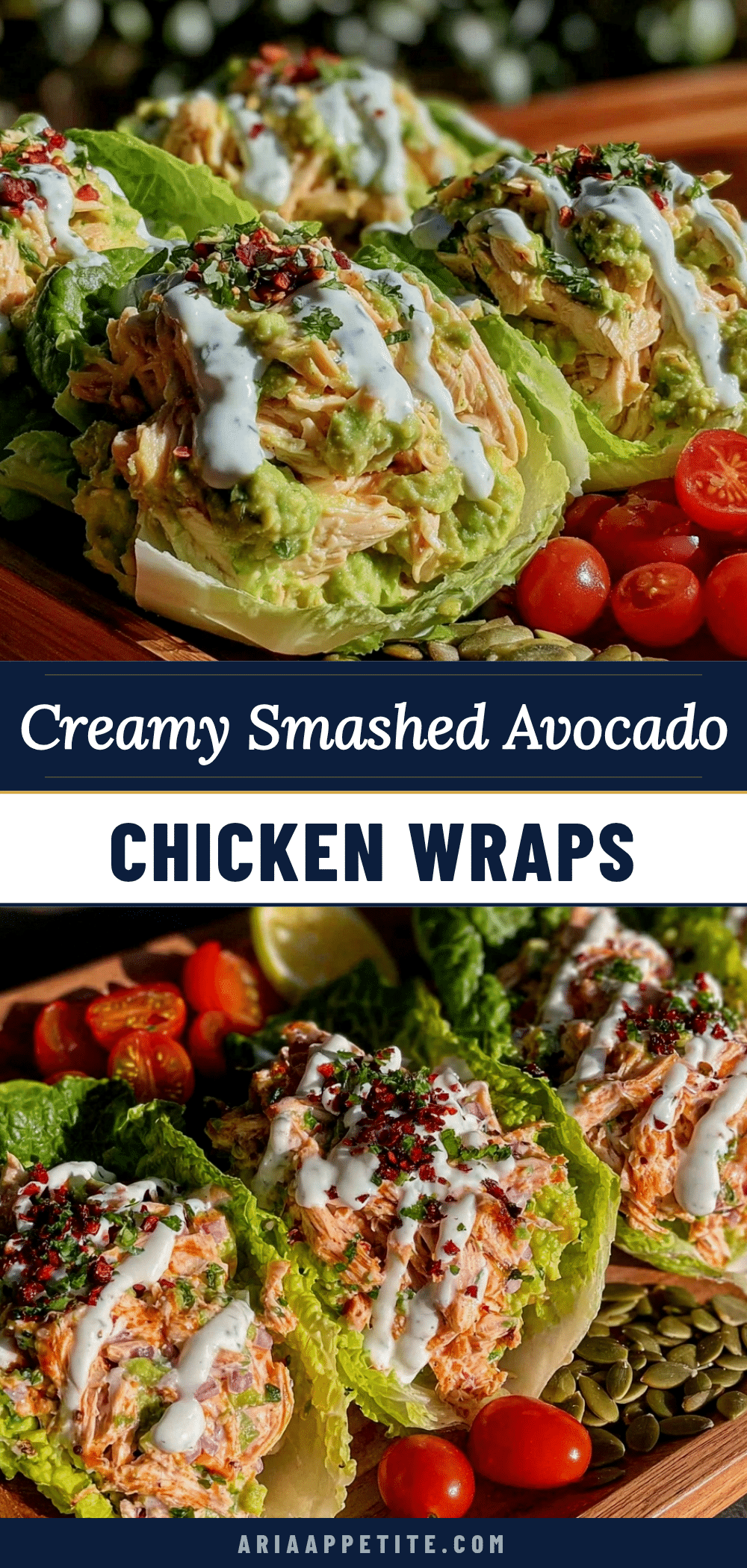 fresh smashed avocado chicken lettuce wraps recipe
