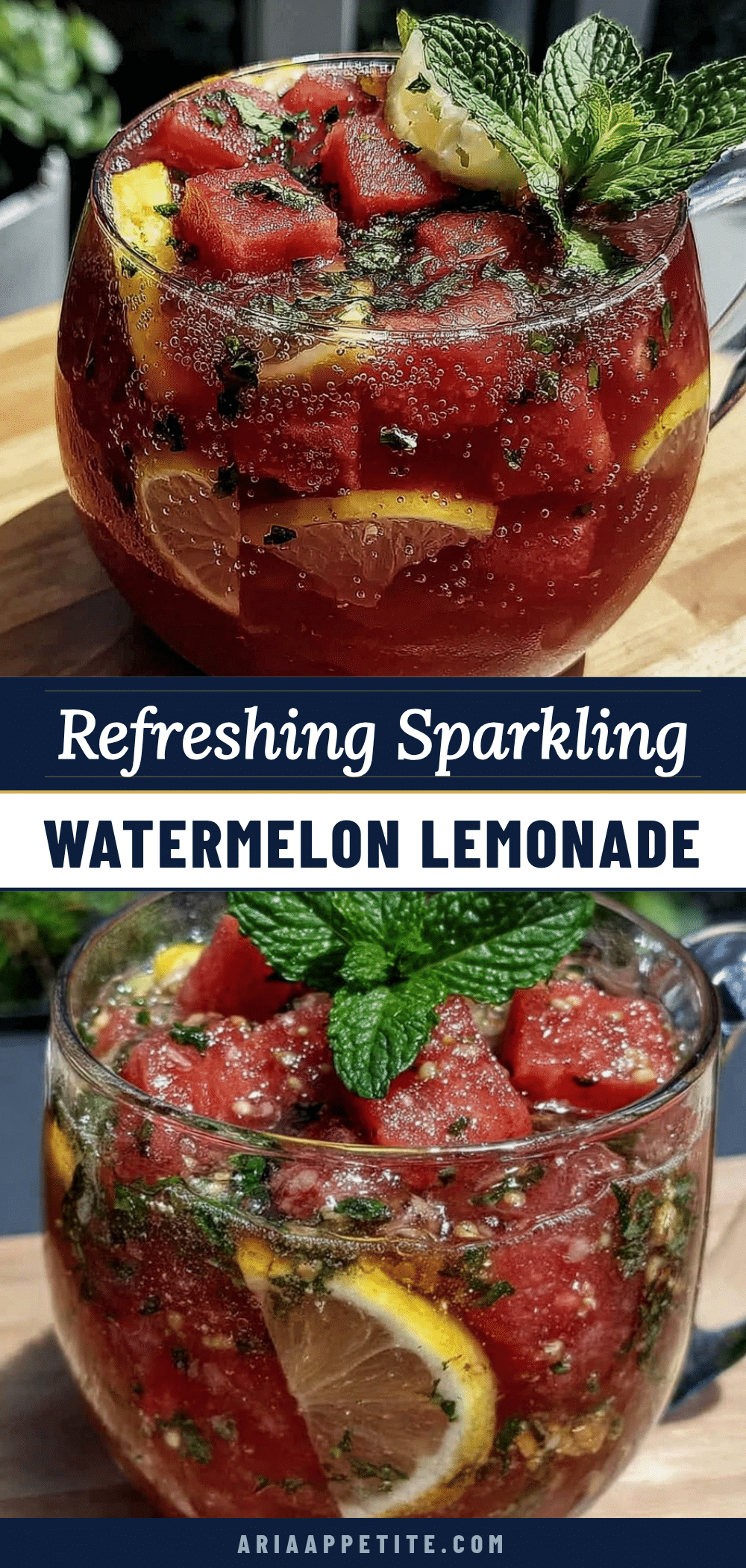fresh sparkling watermelon lemonade pitcher recipe