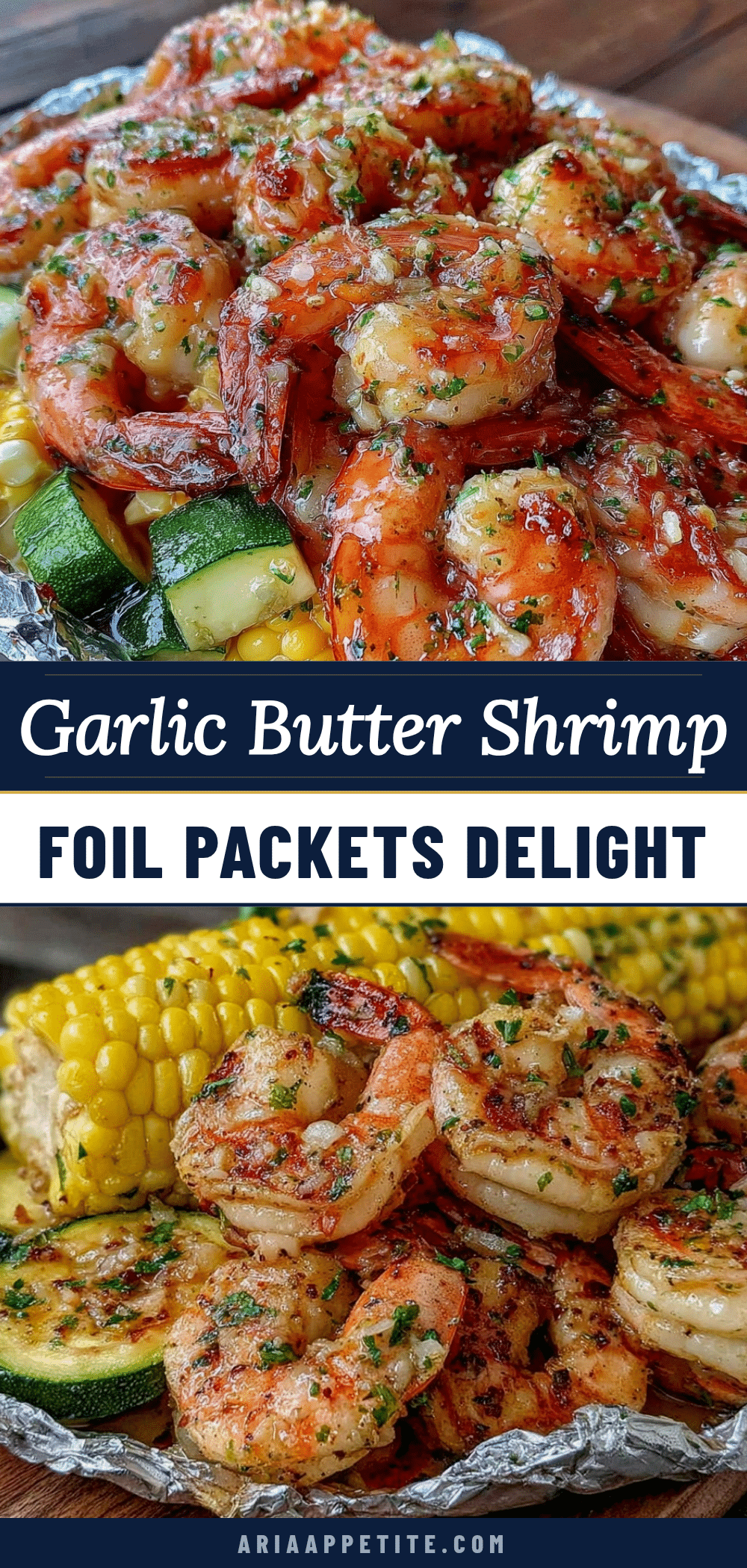 garlic butter shrimp foil packets recipe