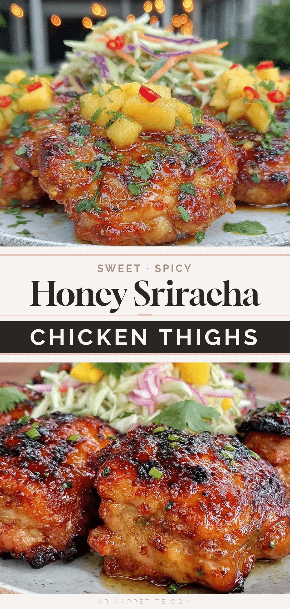 honey sriracha grilled chicken thighs recipe