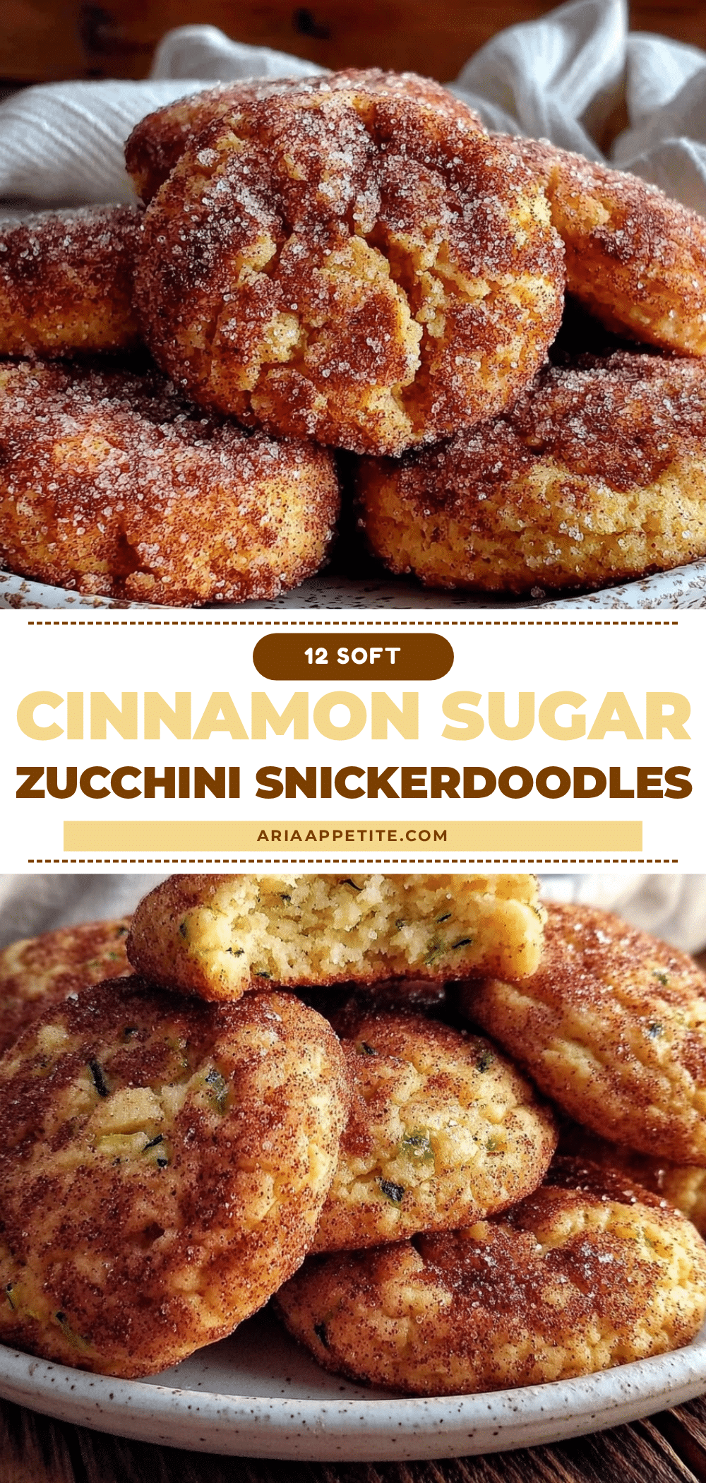 soft zucchini snickerdoodle cookies recipe