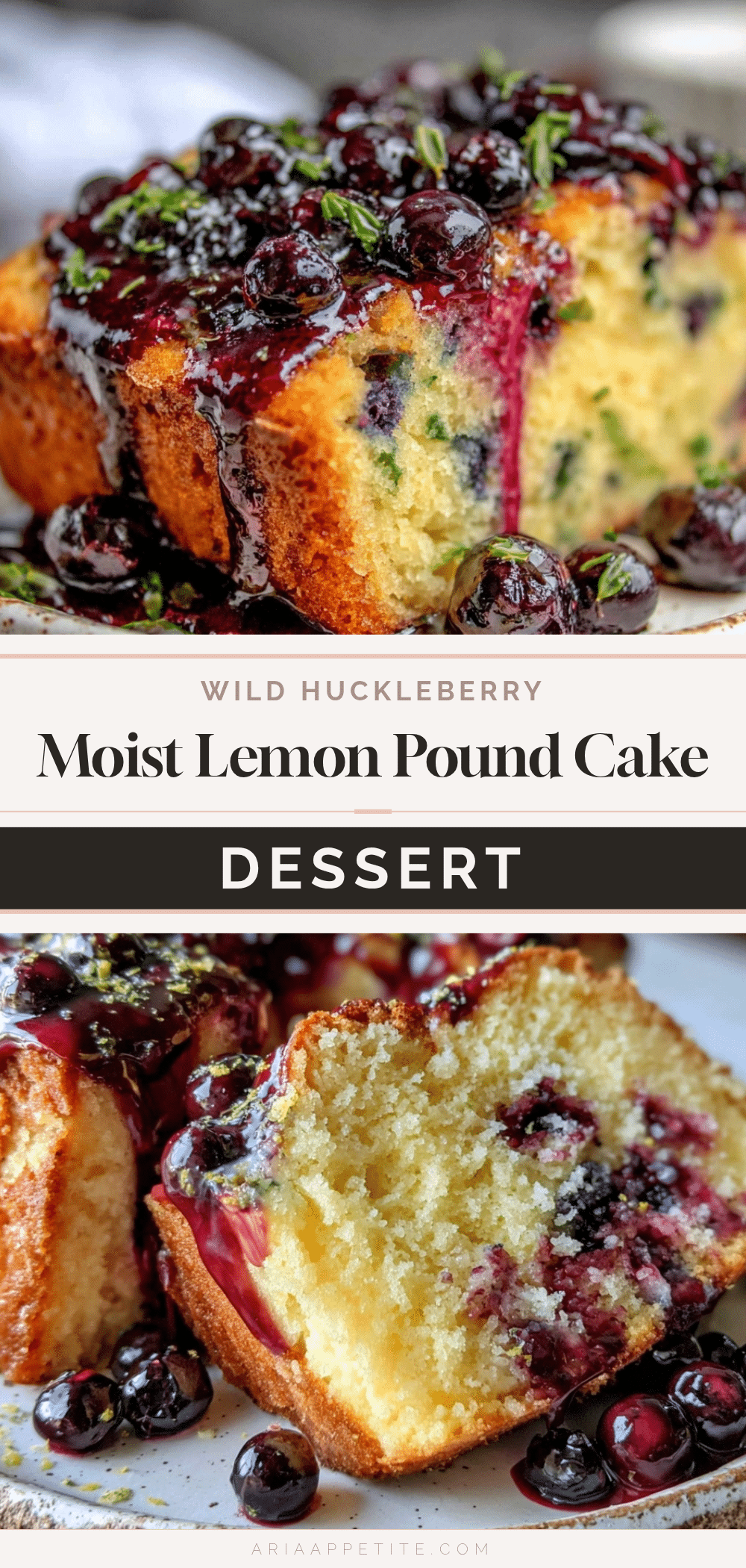 wild huckleberry lemon pound cake recipe