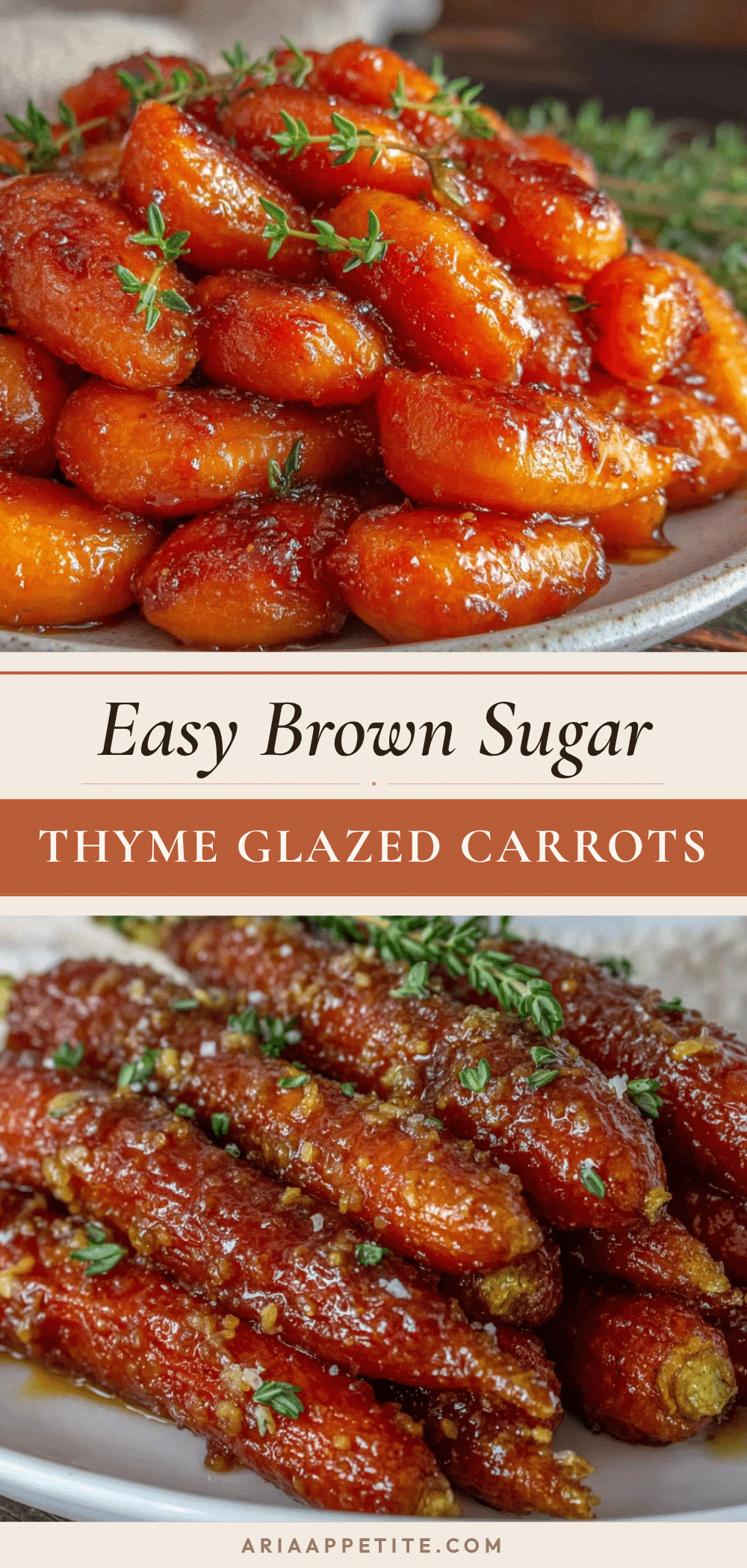 brown sugar glazed carrots with thyme recipe