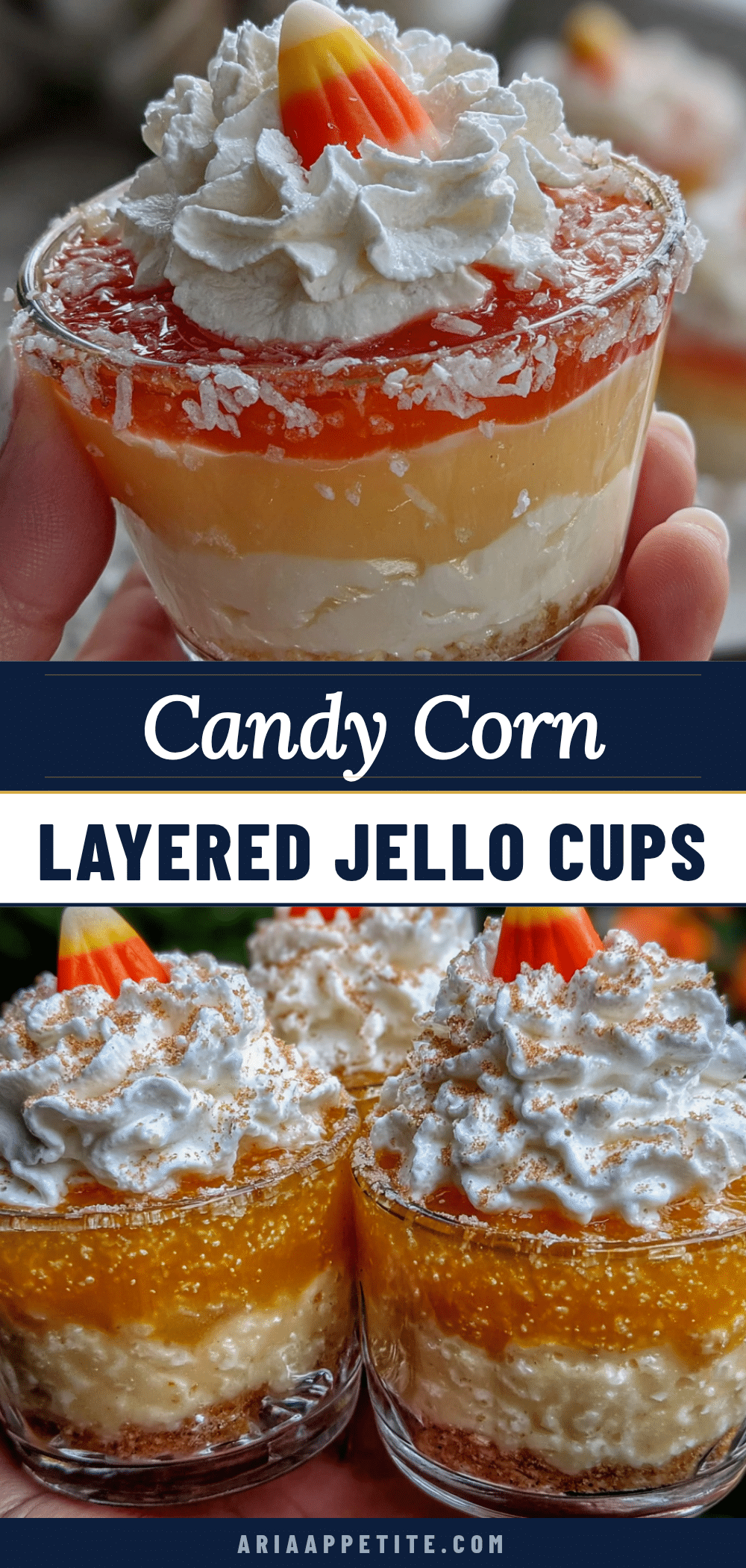 candy corn jello cups recipe