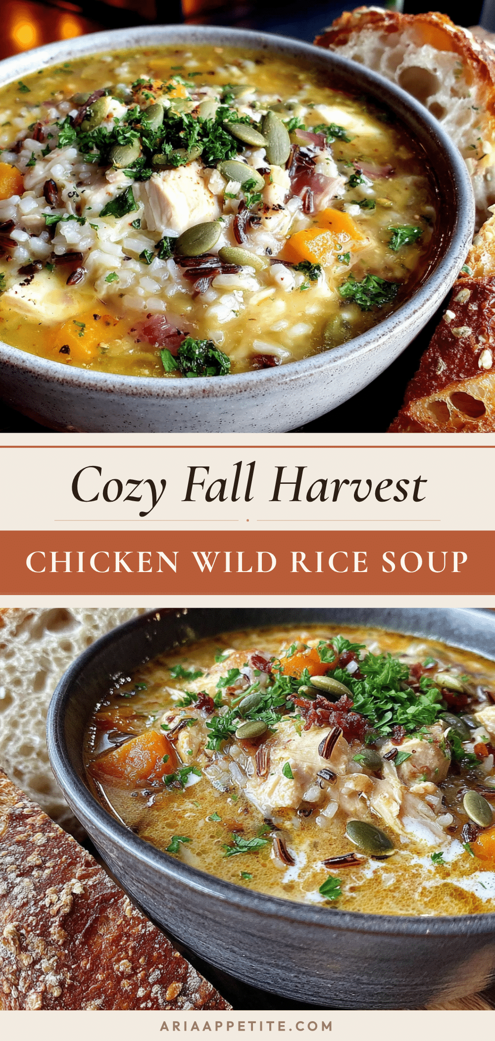 cozy fall harvest chicken and wild rice soup recipe