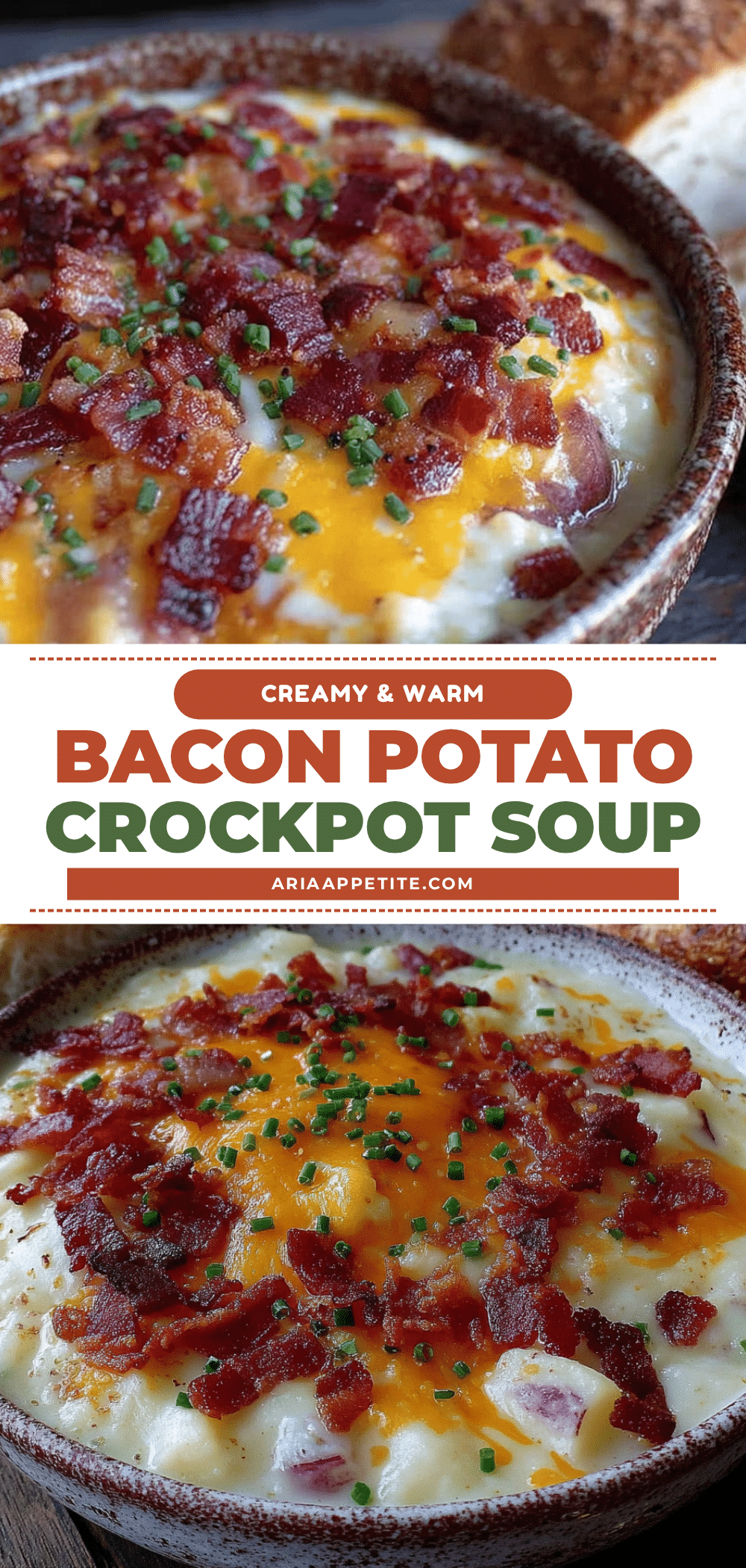 creamy crockpot potato soup with bacon recipe