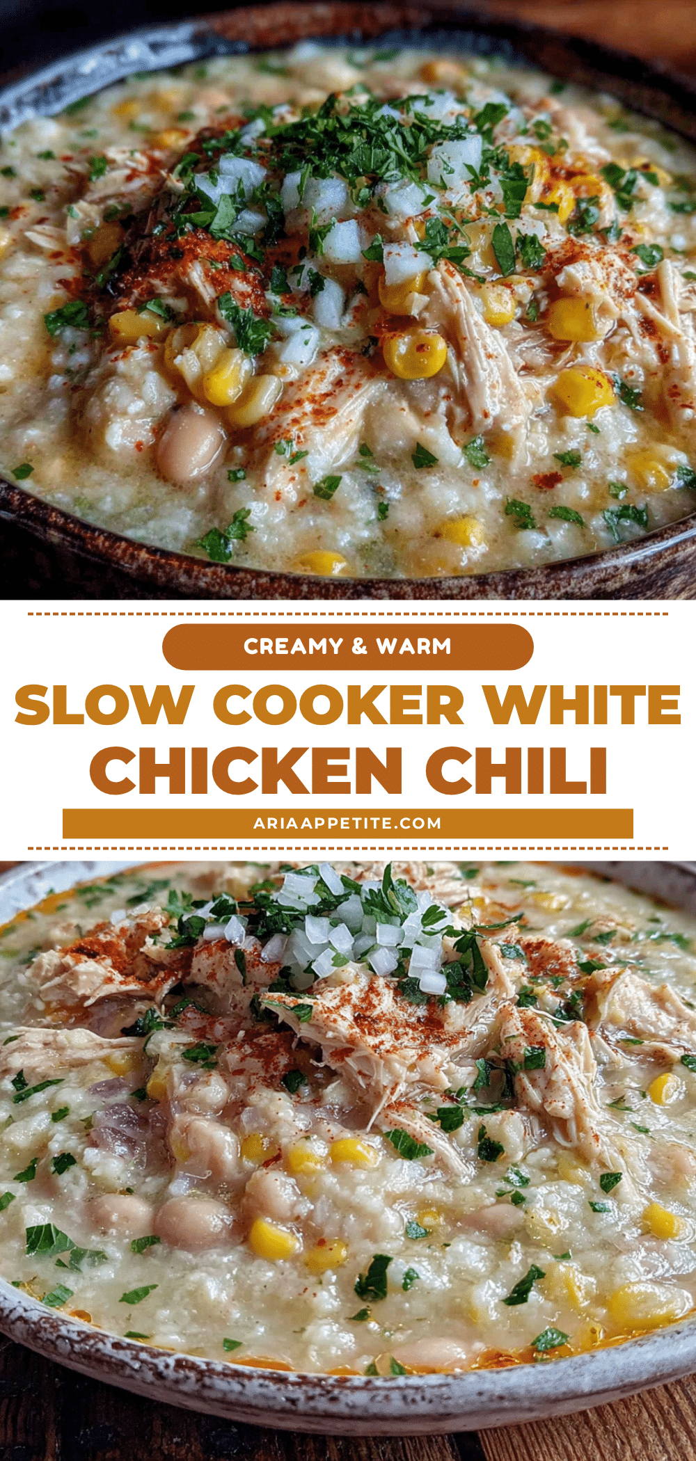 creamy slow cooker white chicken chili with corn recipe