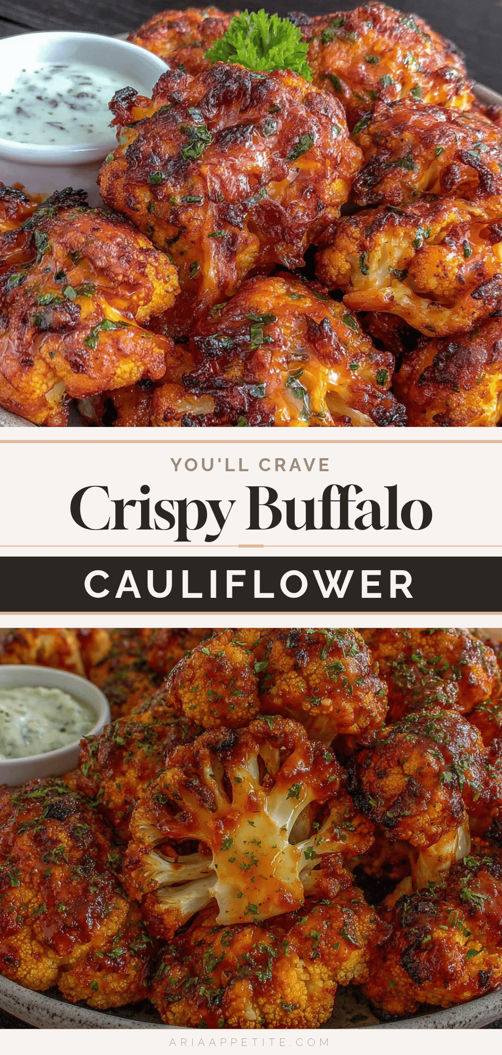 crispy baked buffalo cauliflower bites recipe