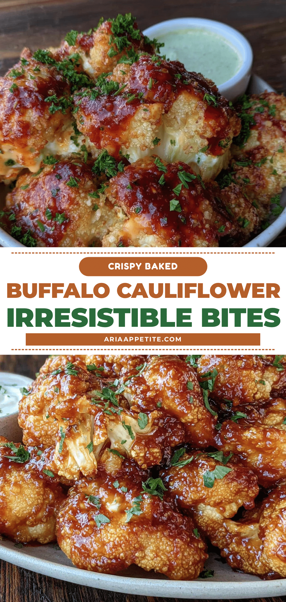 crispy baked buffalo cauliflower bites recipe