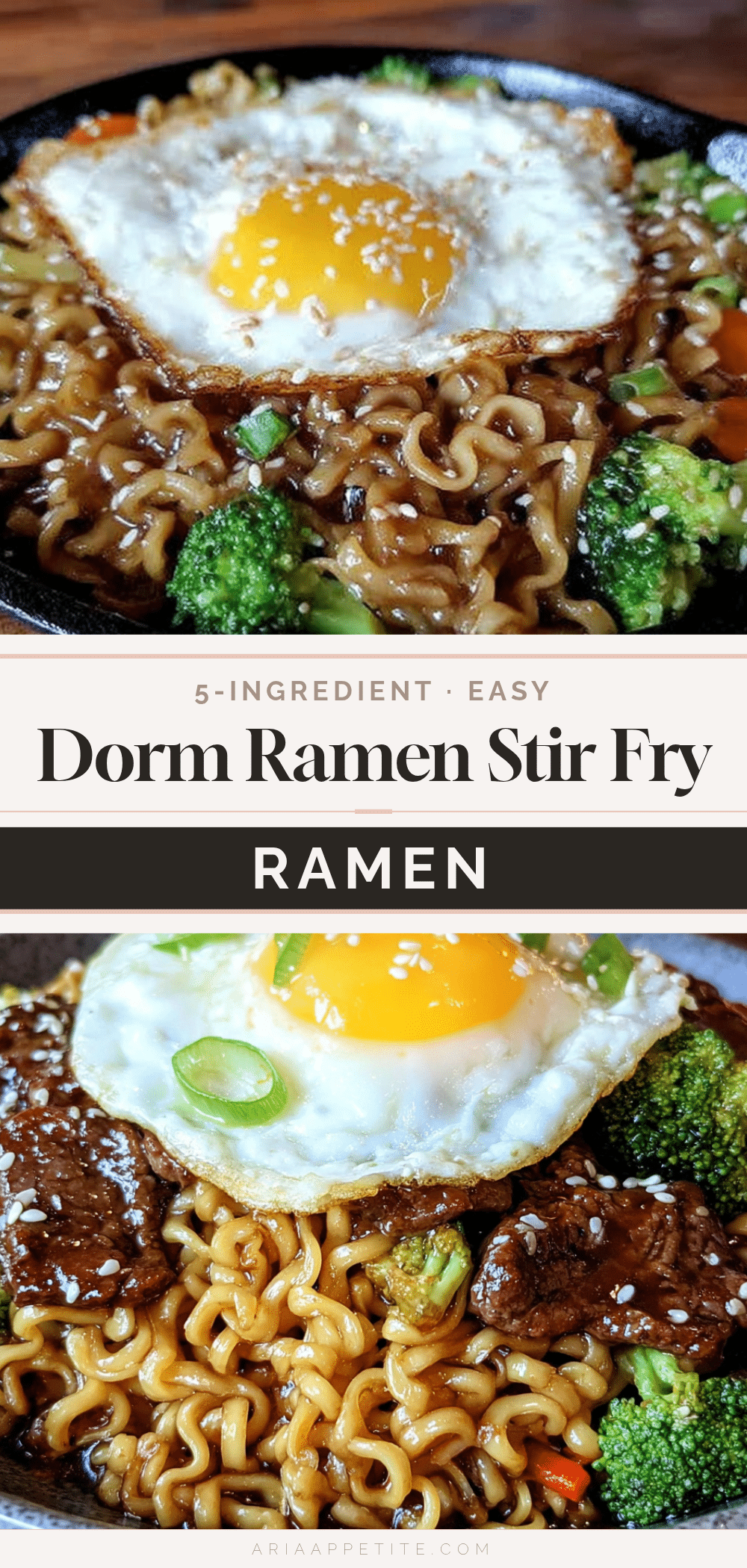 easy 5-ingredient dorm room ramen stir fry recipe