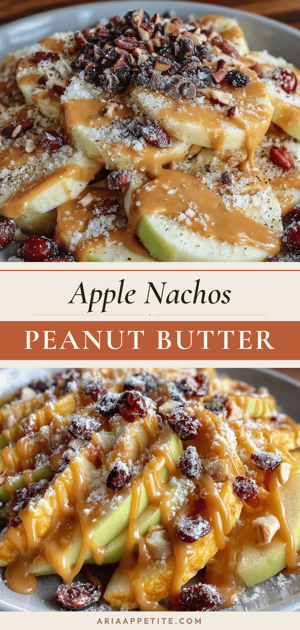 easy apple nachos with peanut butter drizzle recipe