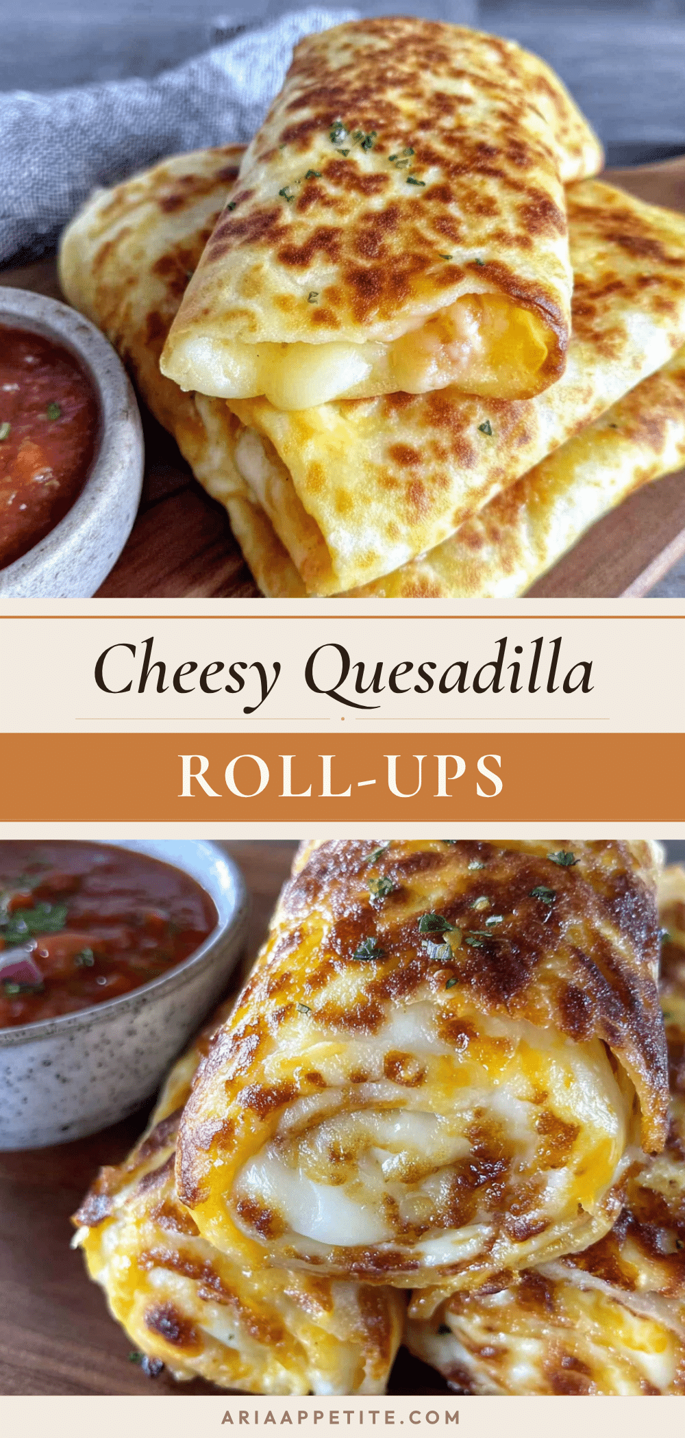 easy cheese quesadilla roll-ups recipe