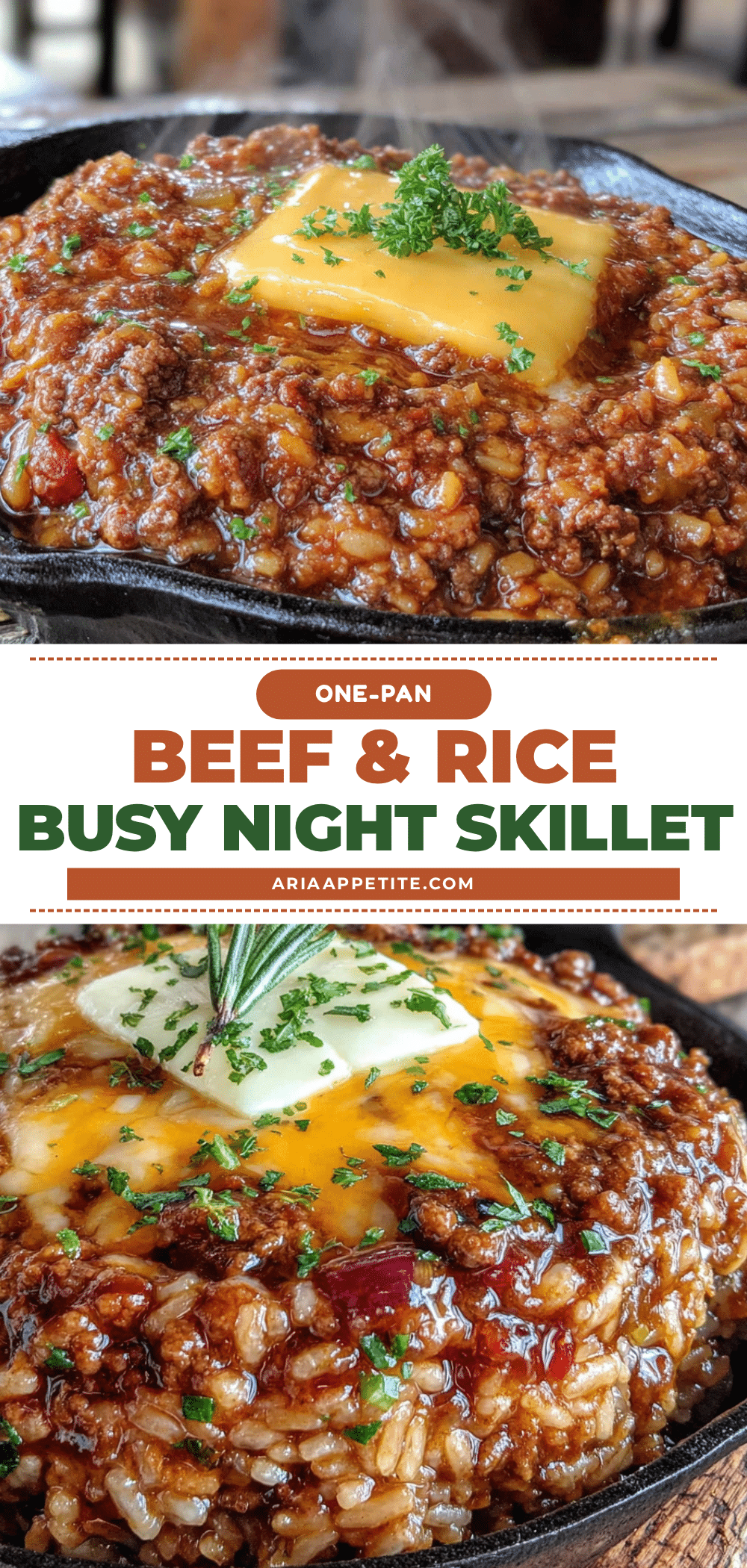 easy one-pan ground beef and rice skillet recipe