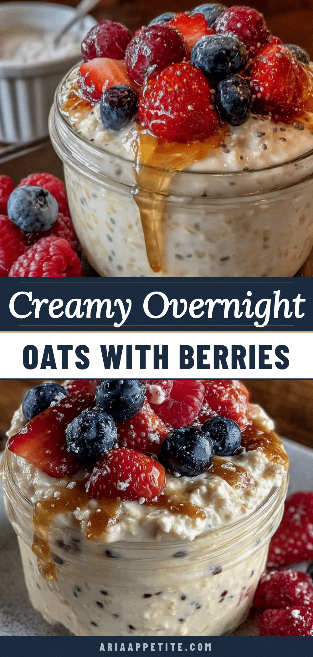 easy overnight oats with chia seeds and berries recipe