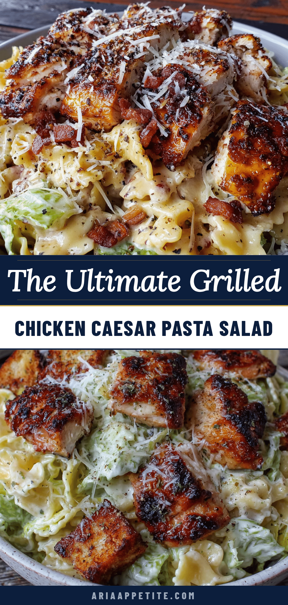 Grilled Chicken Caesar Pasta Salad recipe