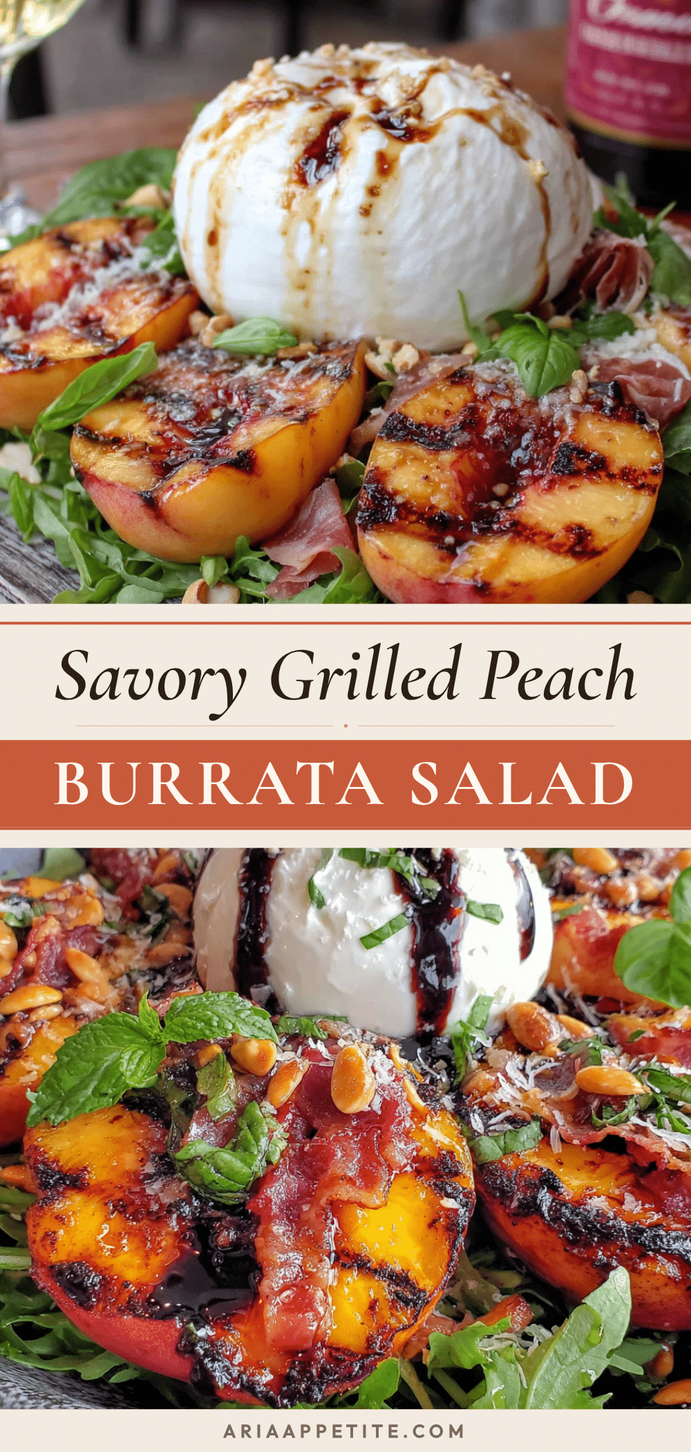 grilled peach burrata salad recipe