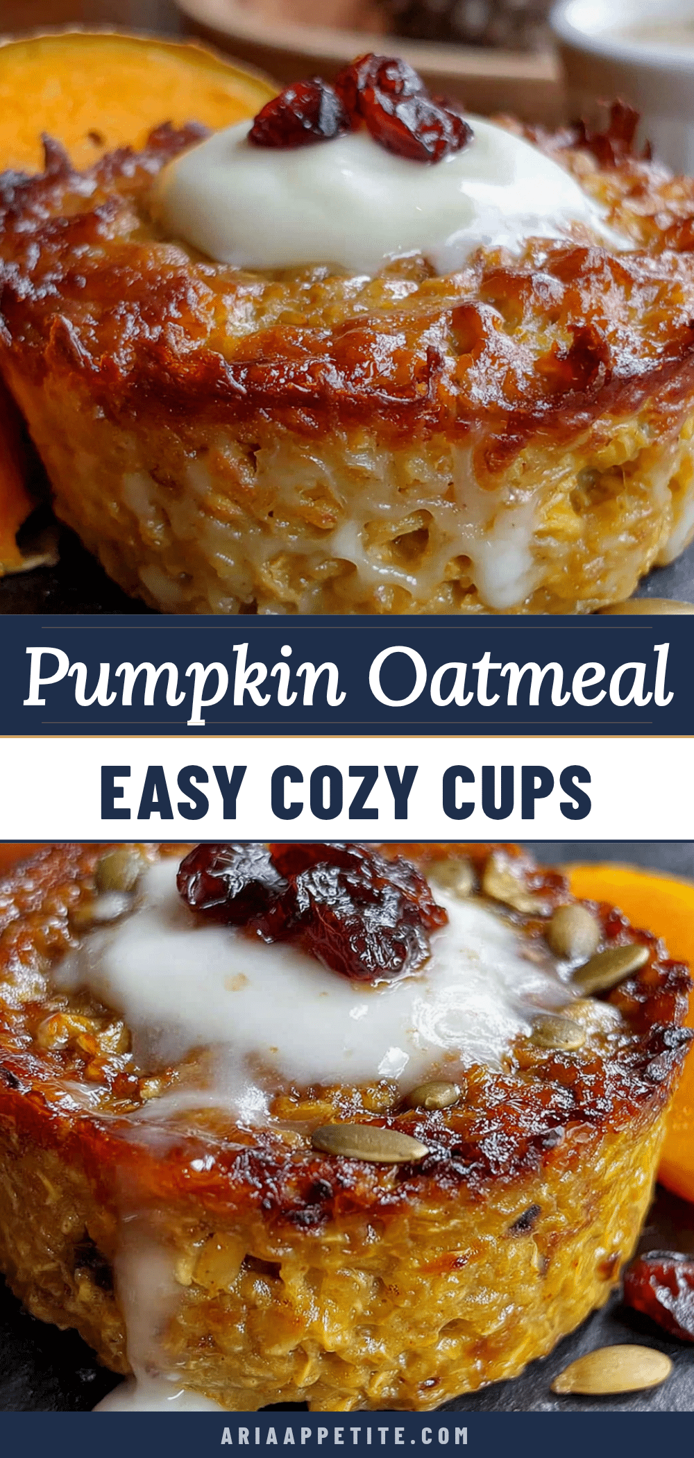 healthy baked pumpkin oatmeal cups recipe