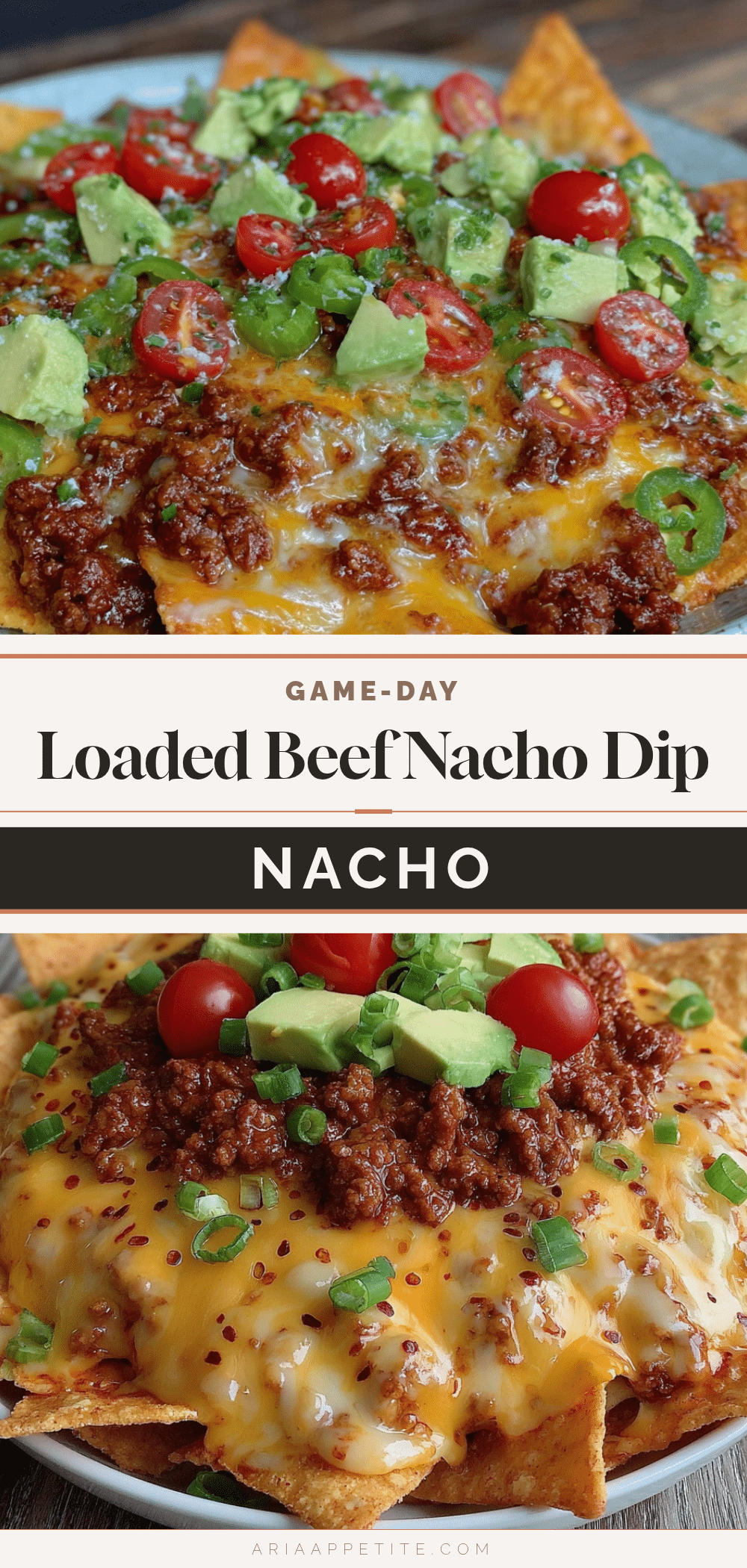 loaded ground beef football nacho dip recipe