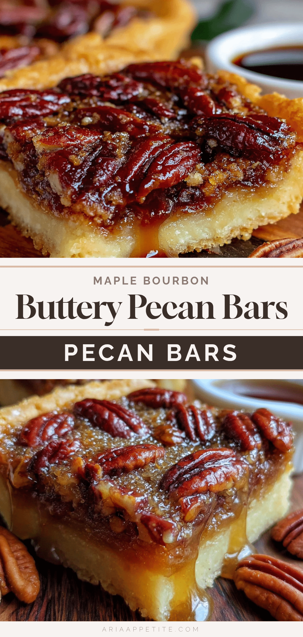 maple bourbon pecan pie bars recipe