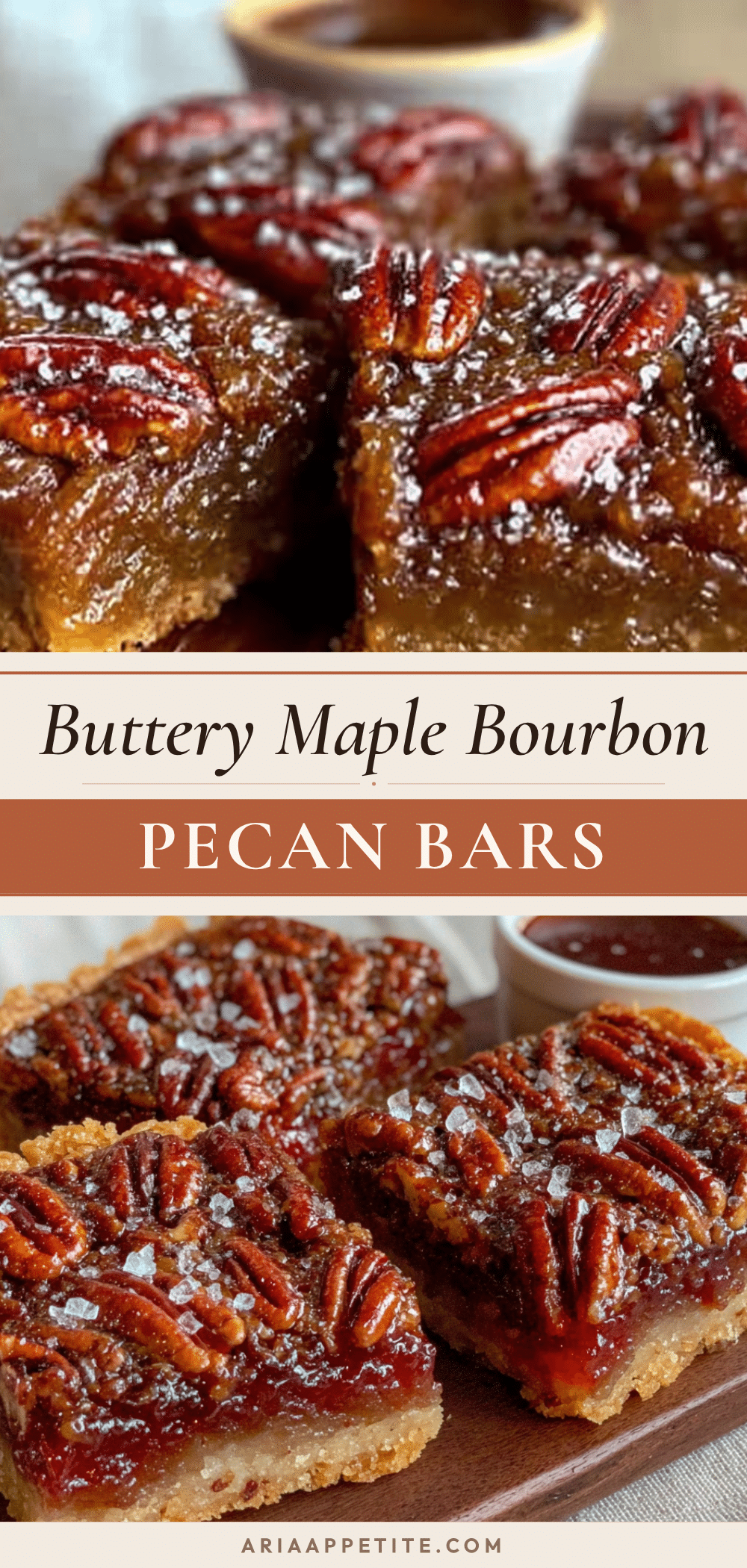 Maple bourbon pecan pie bars recipe