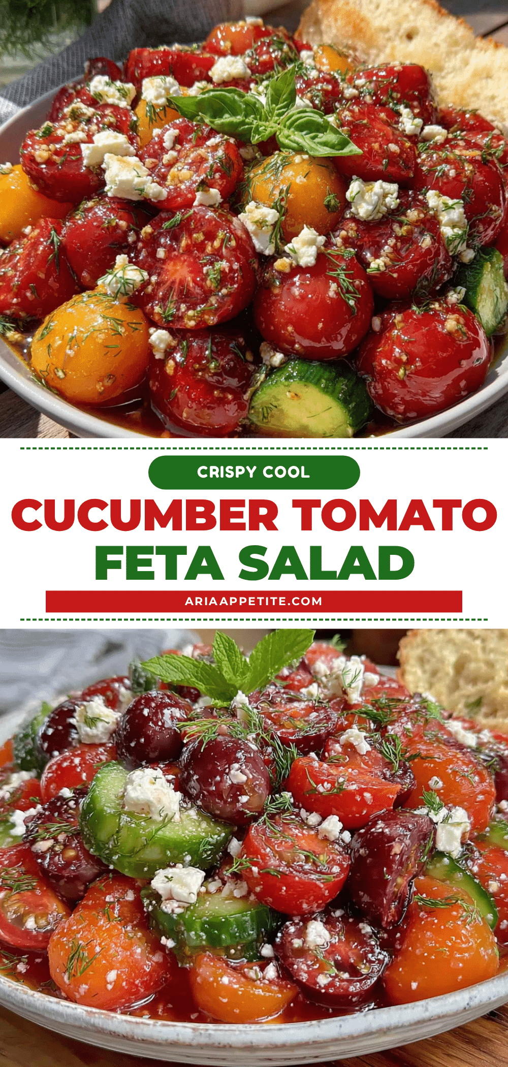 marinated cucumber tomato salad with feta recipe