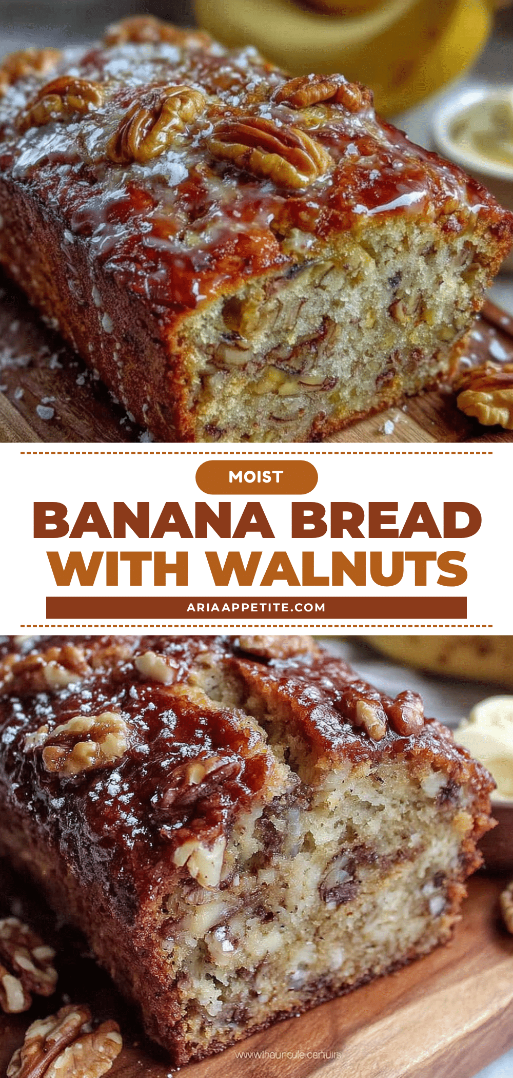 moist banana bread with walnuts recipe
