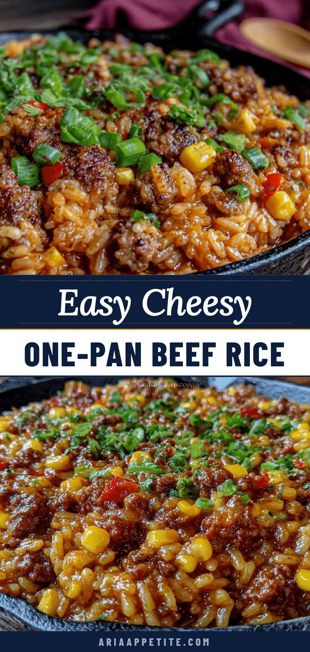 one-pan ground beef and rice skillet recipe