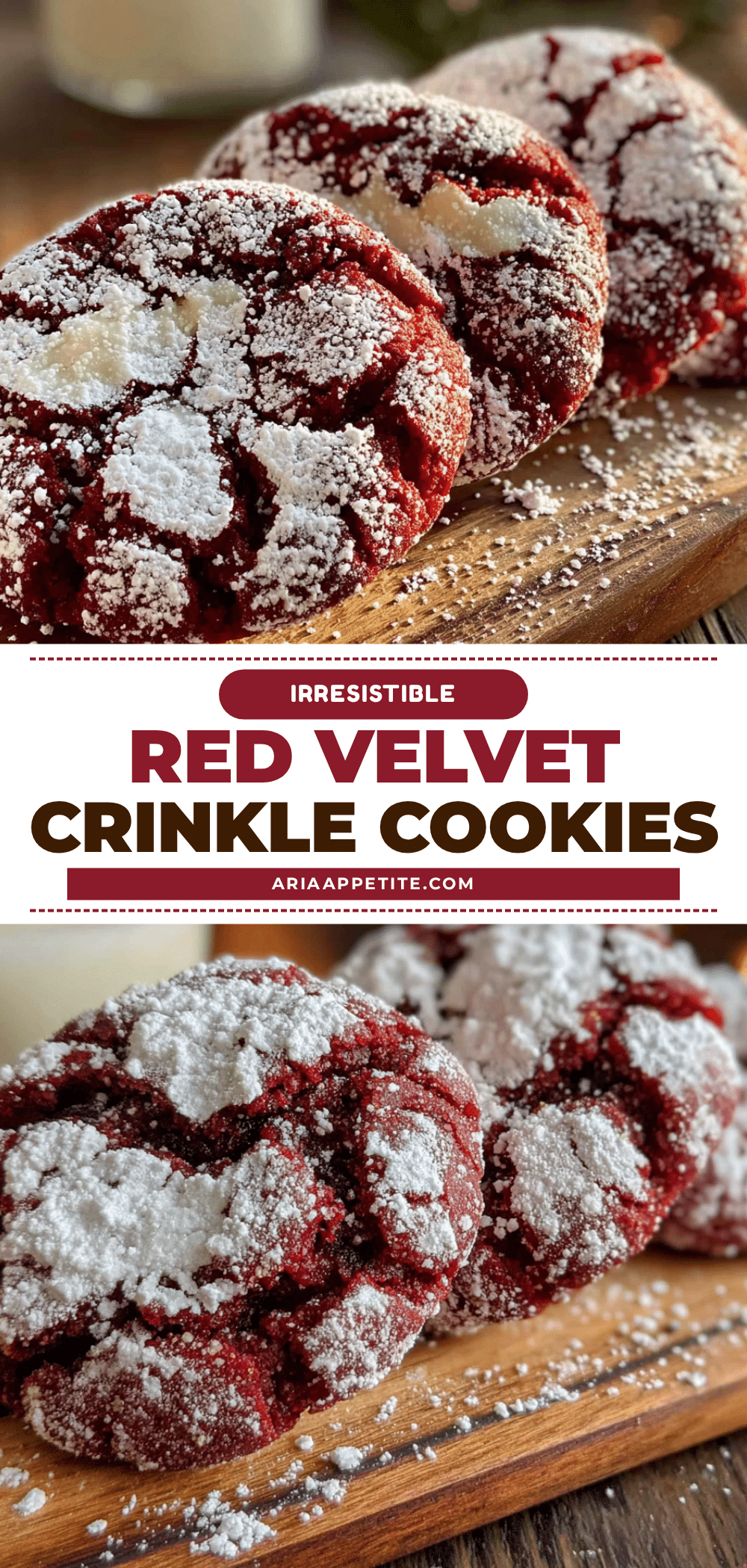 red velvet crinkle cookies recipe