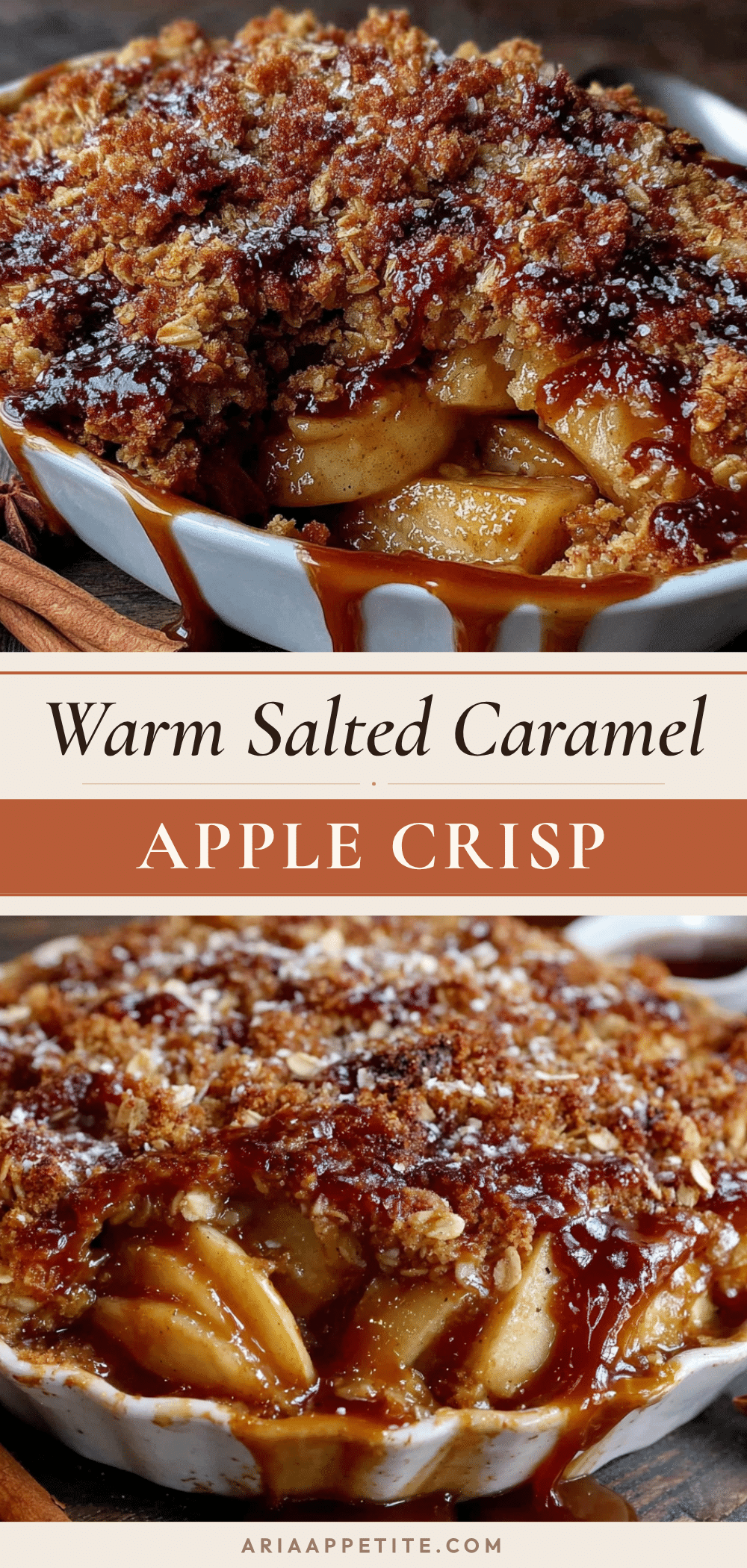 Salted caramel apple crisp recipe