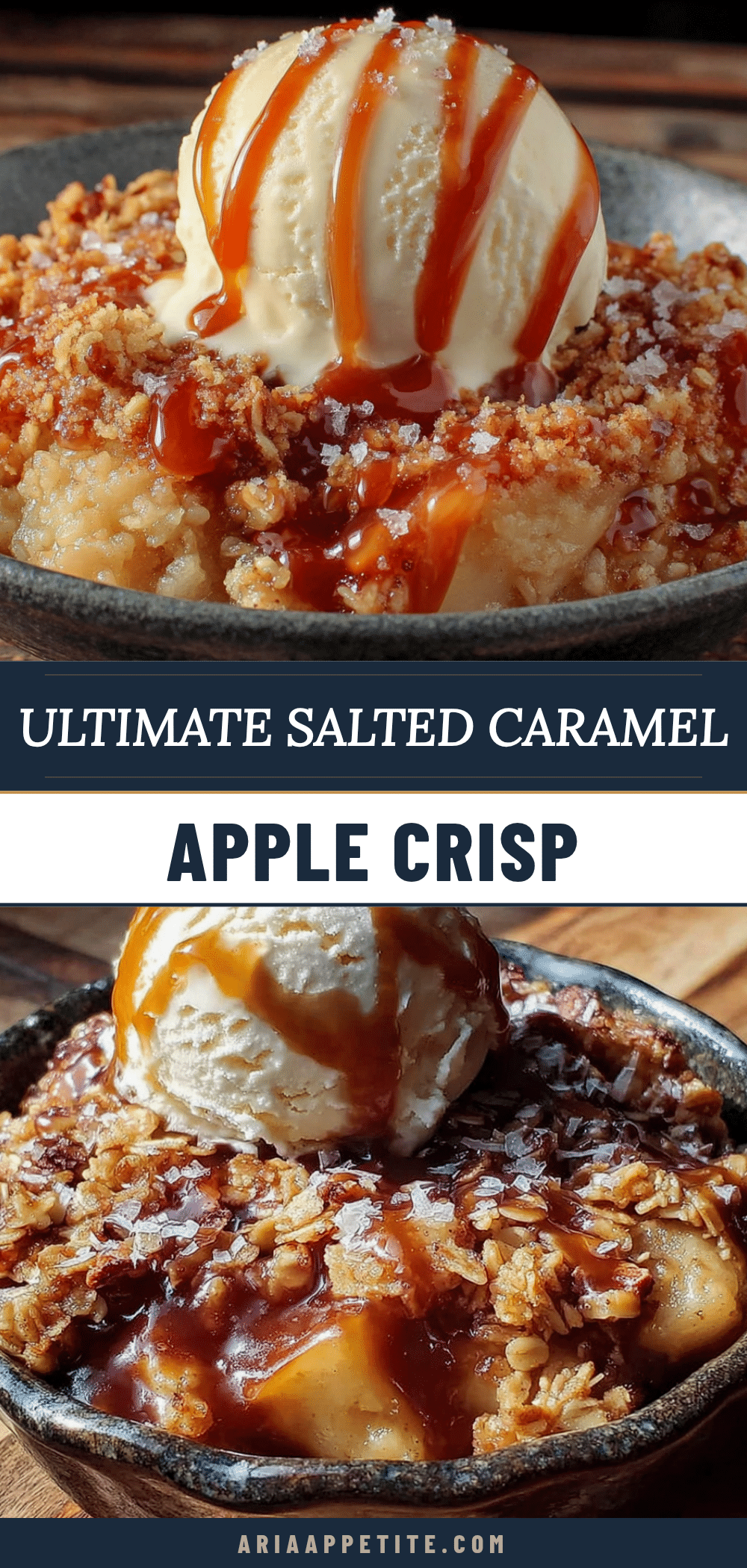 Salted caramel apple crisp recipe