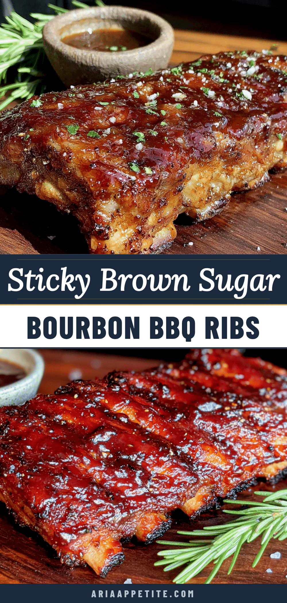 Sticky Brown Sugar Bourbon BBQ Ribs recipe