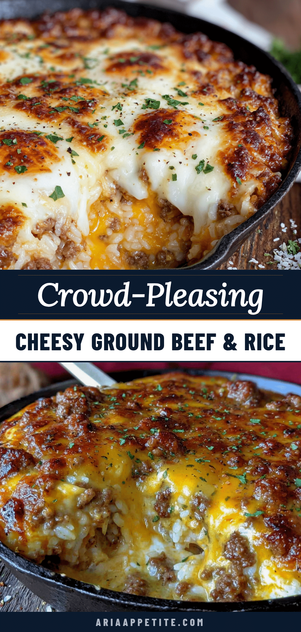 cheesy ground beef and rice skillet recipe