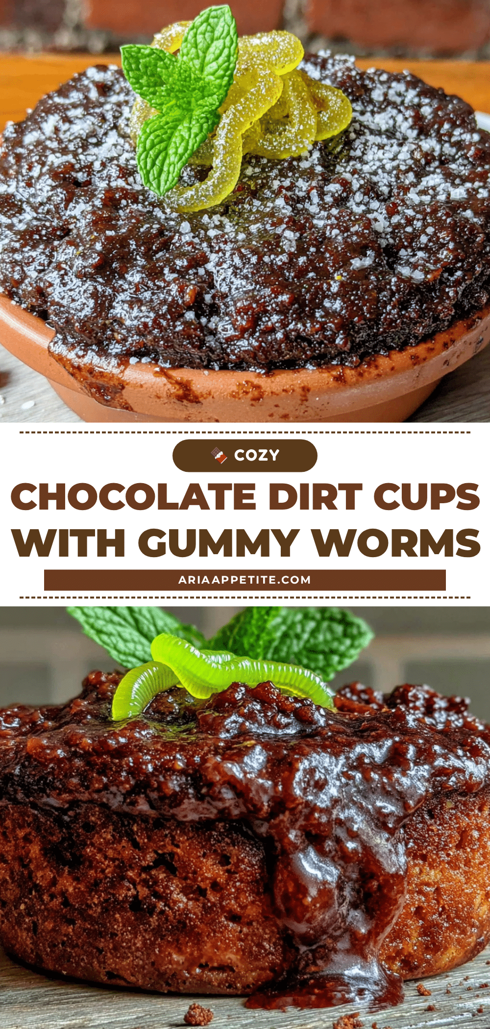 cozy chocolate dirt cups with gummy worms recipe