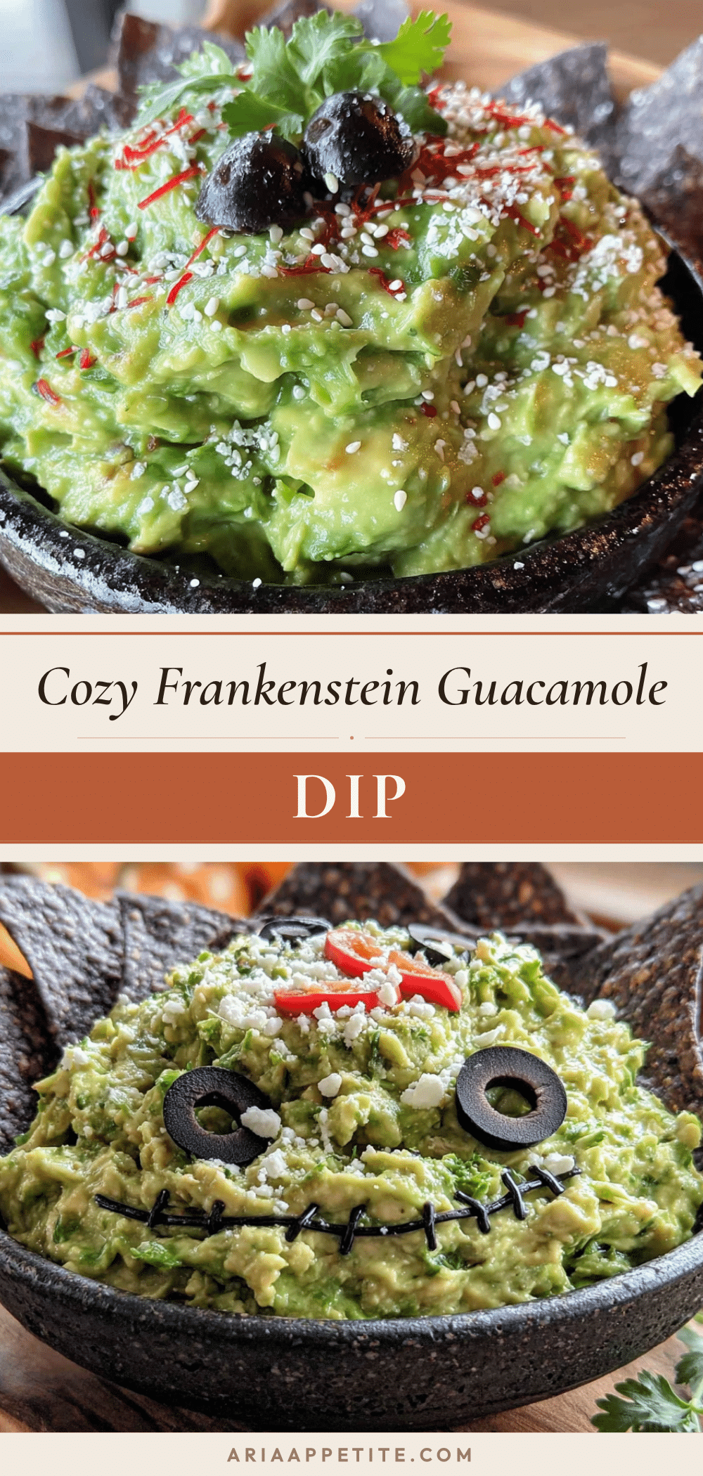 cozy frankenstein guacamole dip recipe