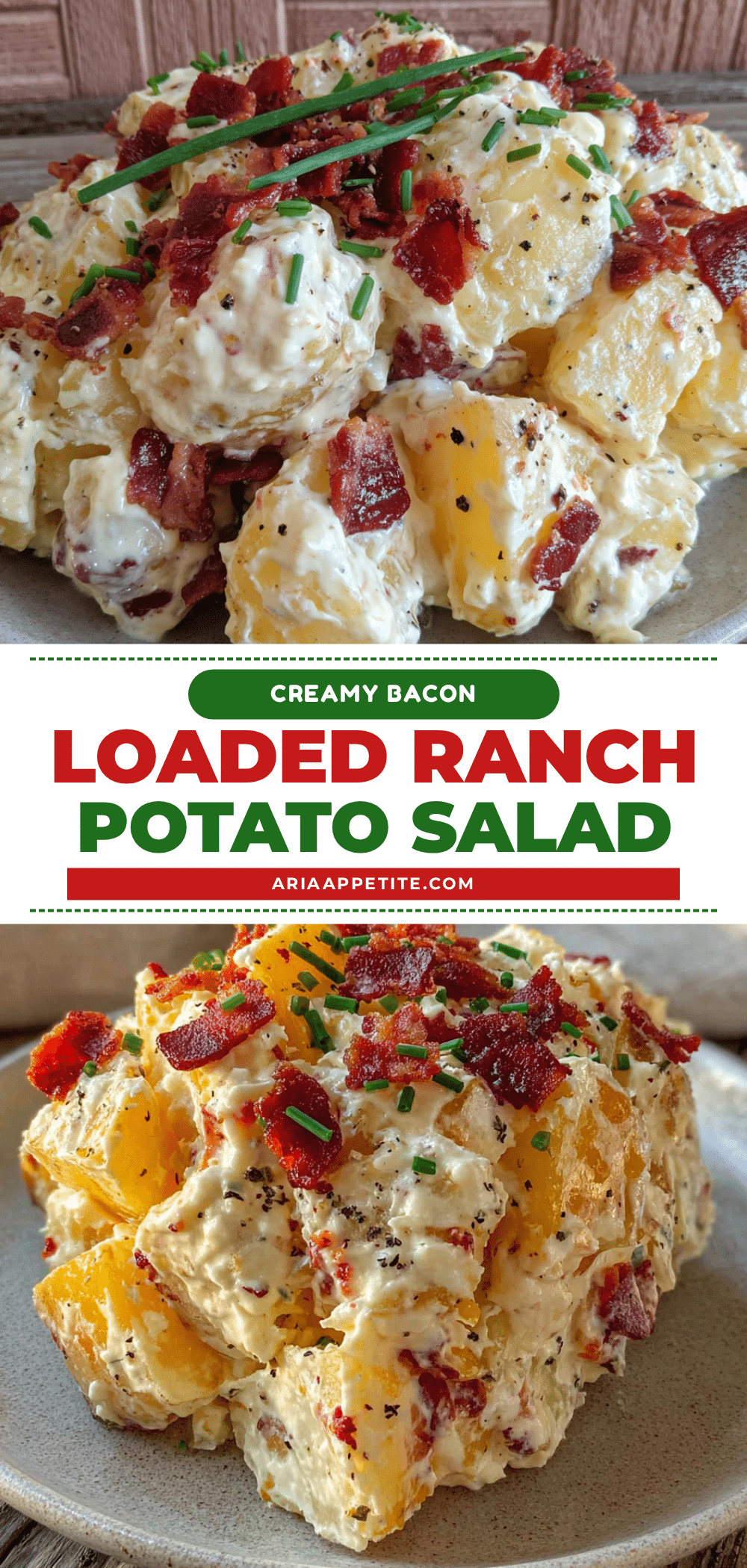 creamy loaded bacon ranch potato salad recipe