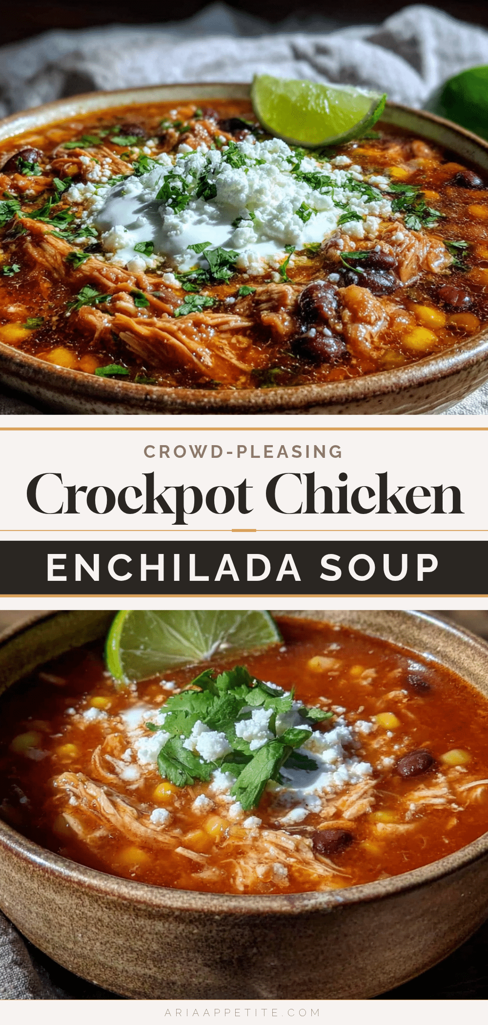 Crockpot Chicken Enchilada Soup recipe