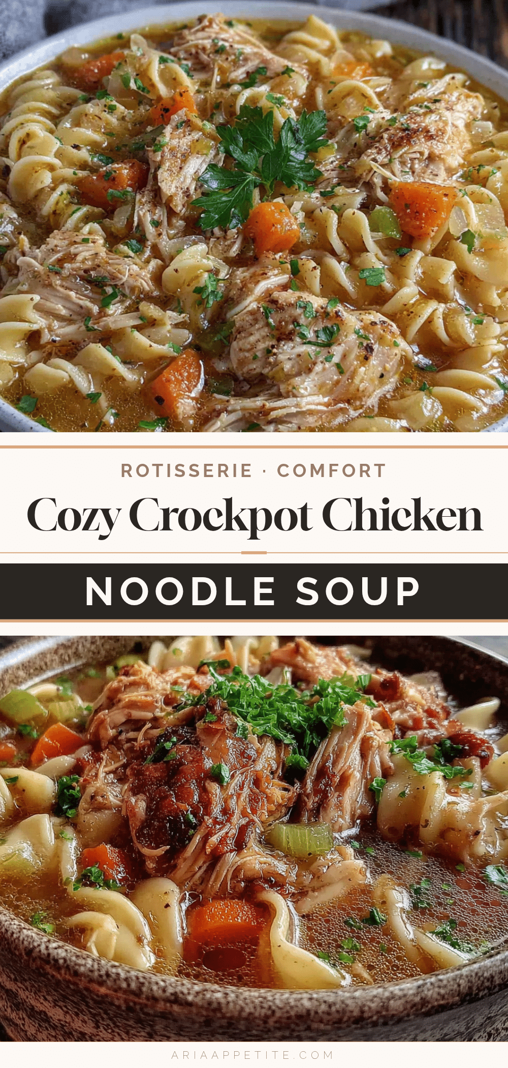 crockpot chicken noodle soup from rotisserie chicken recipe