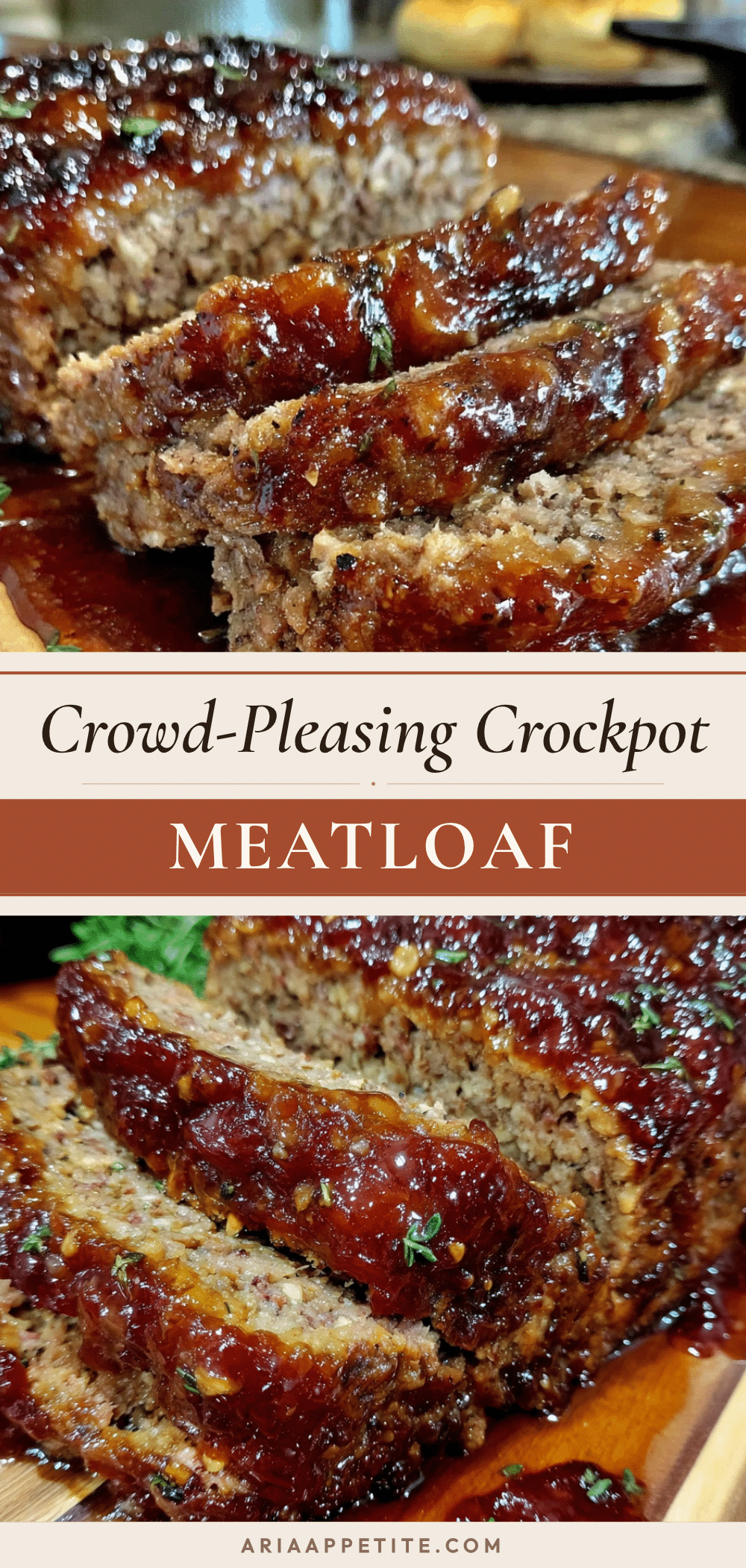 Crockpot Meatloaf with Brown Sugar Glaze recipe