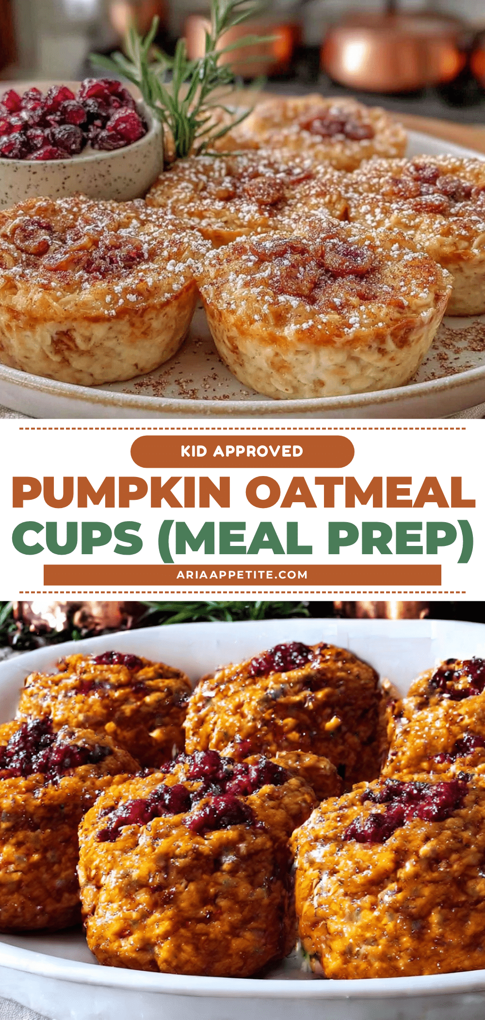 Easy Baked Pumpkin Oatmeal Cups recipe