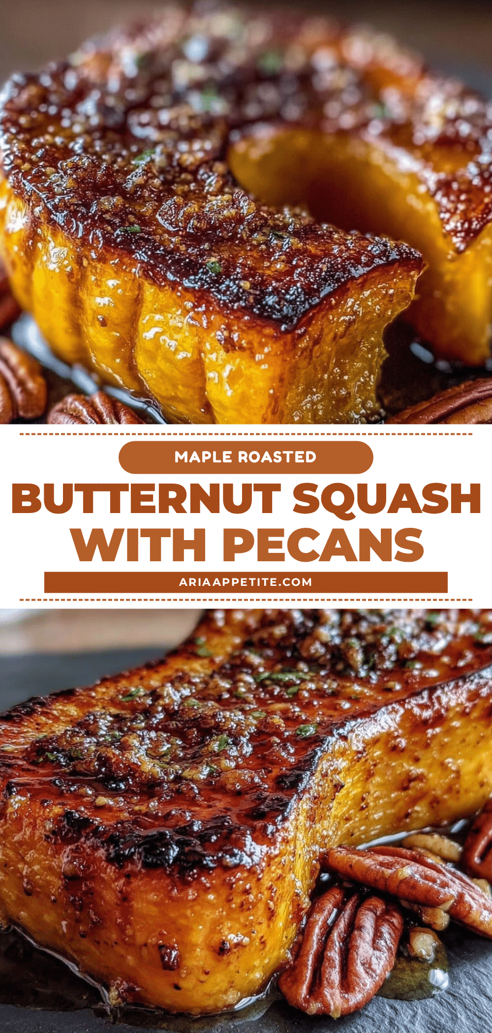 easy maple roasted butternut squash with pecans recipe