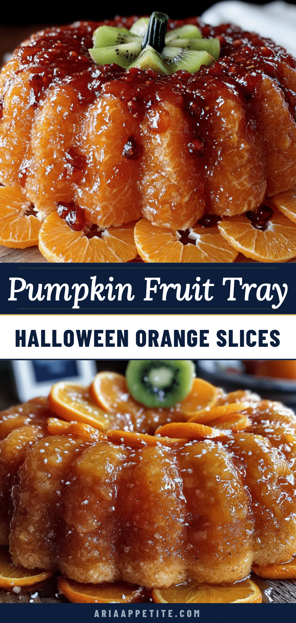 halloween fruit tray pumpkin shaped with orange slices recipe