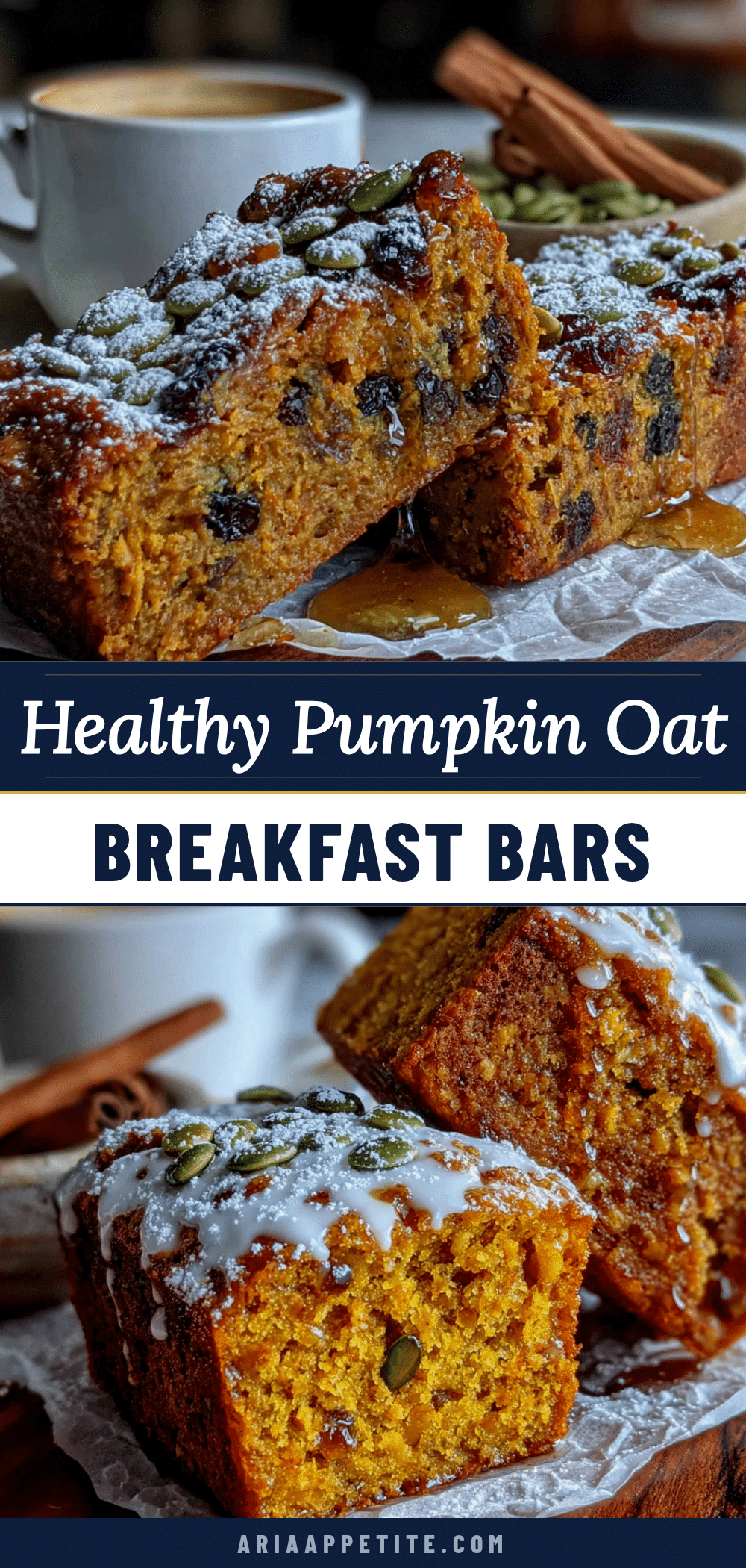 healthy pumpkin oat breakfast bars recipe