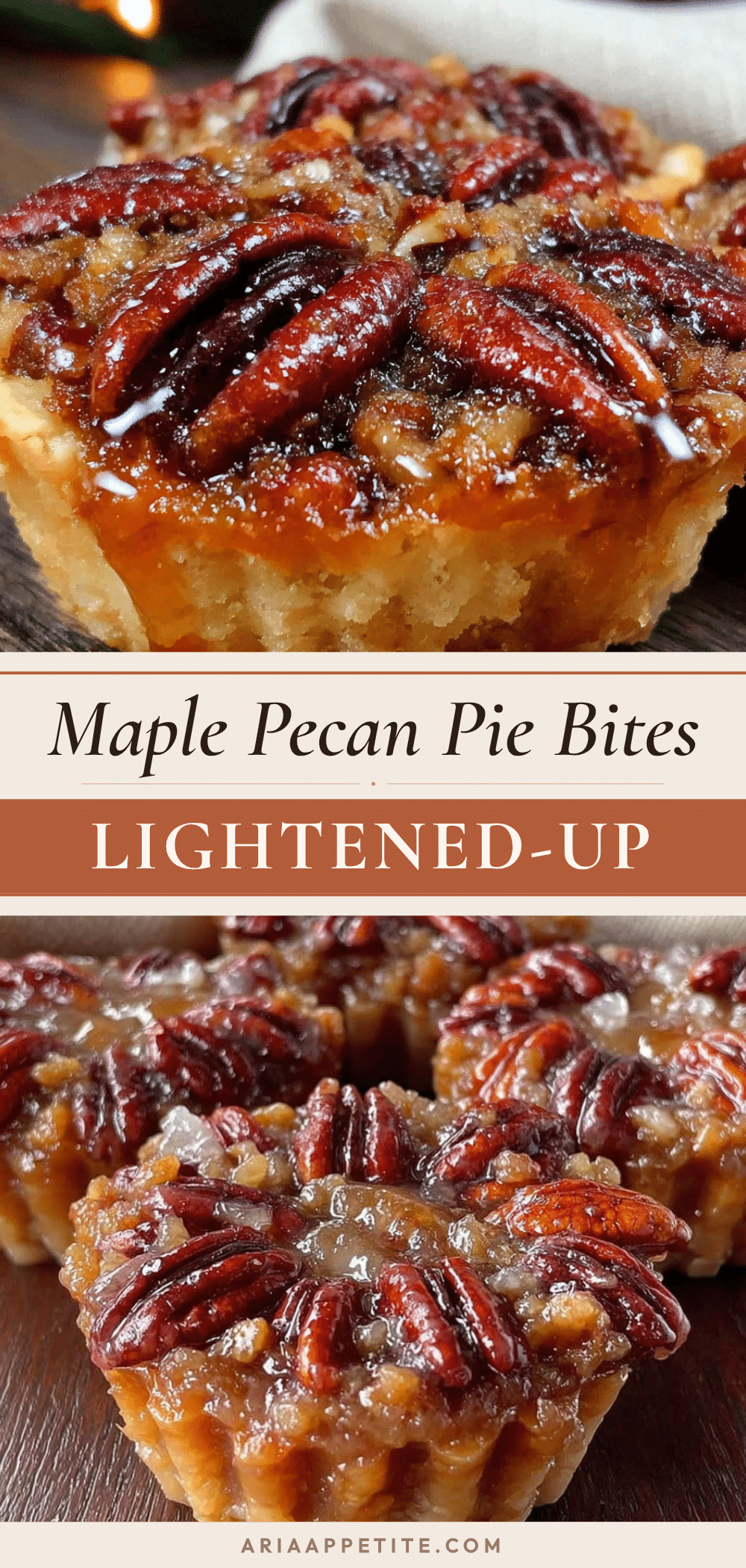 lightened-up maple pecan pie bites recipe