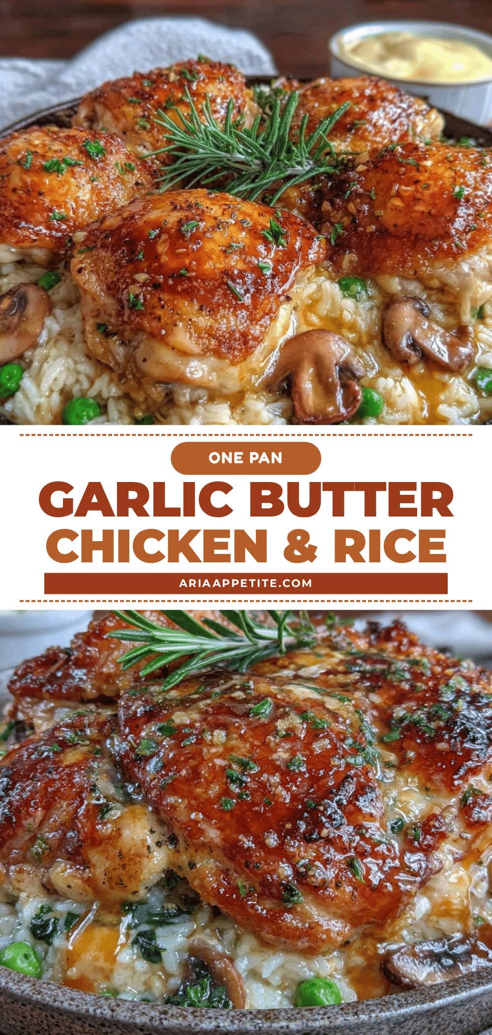 one-pan garlic butter chicken and rice recipe