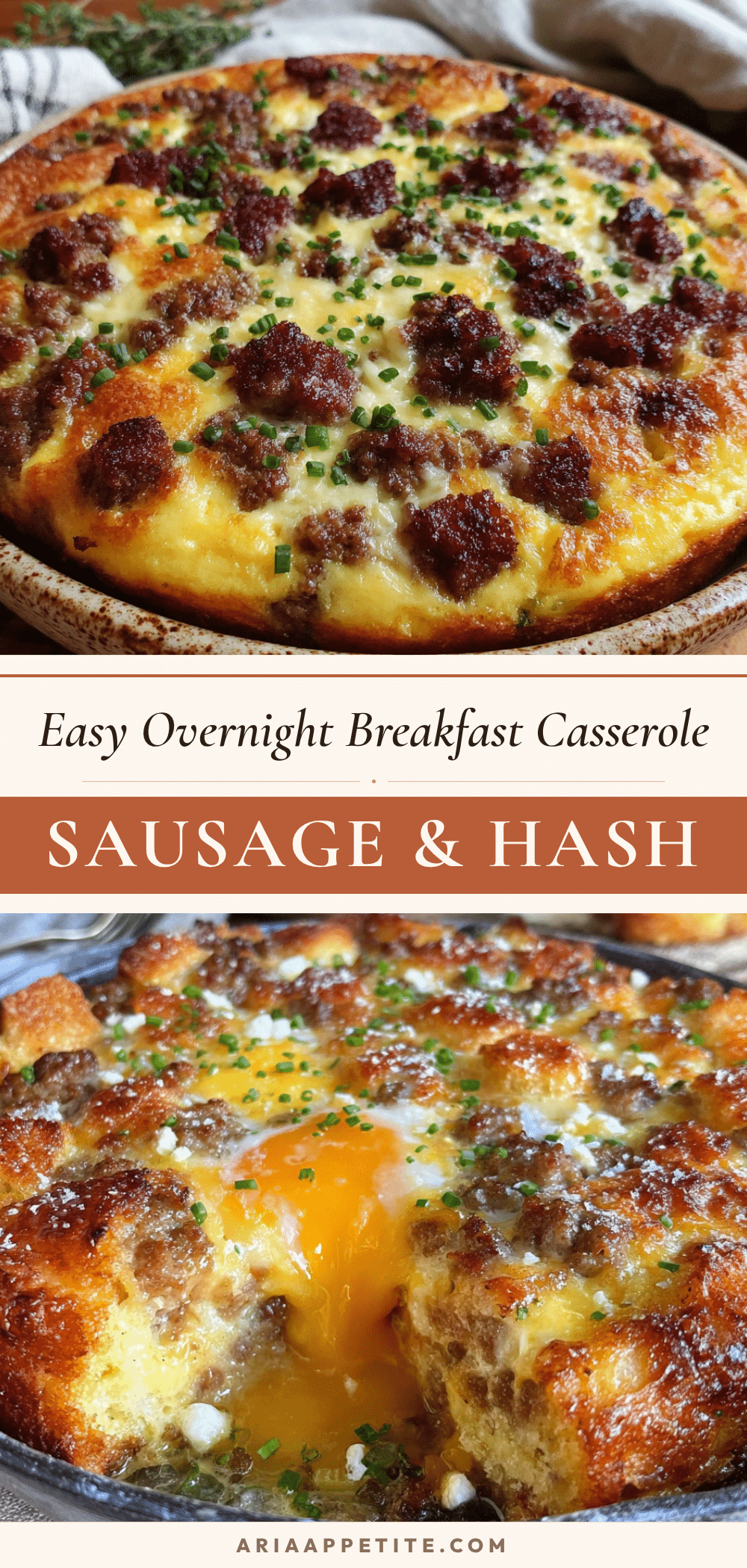 overnight breakfast casserole with sausage and hash browns recipe