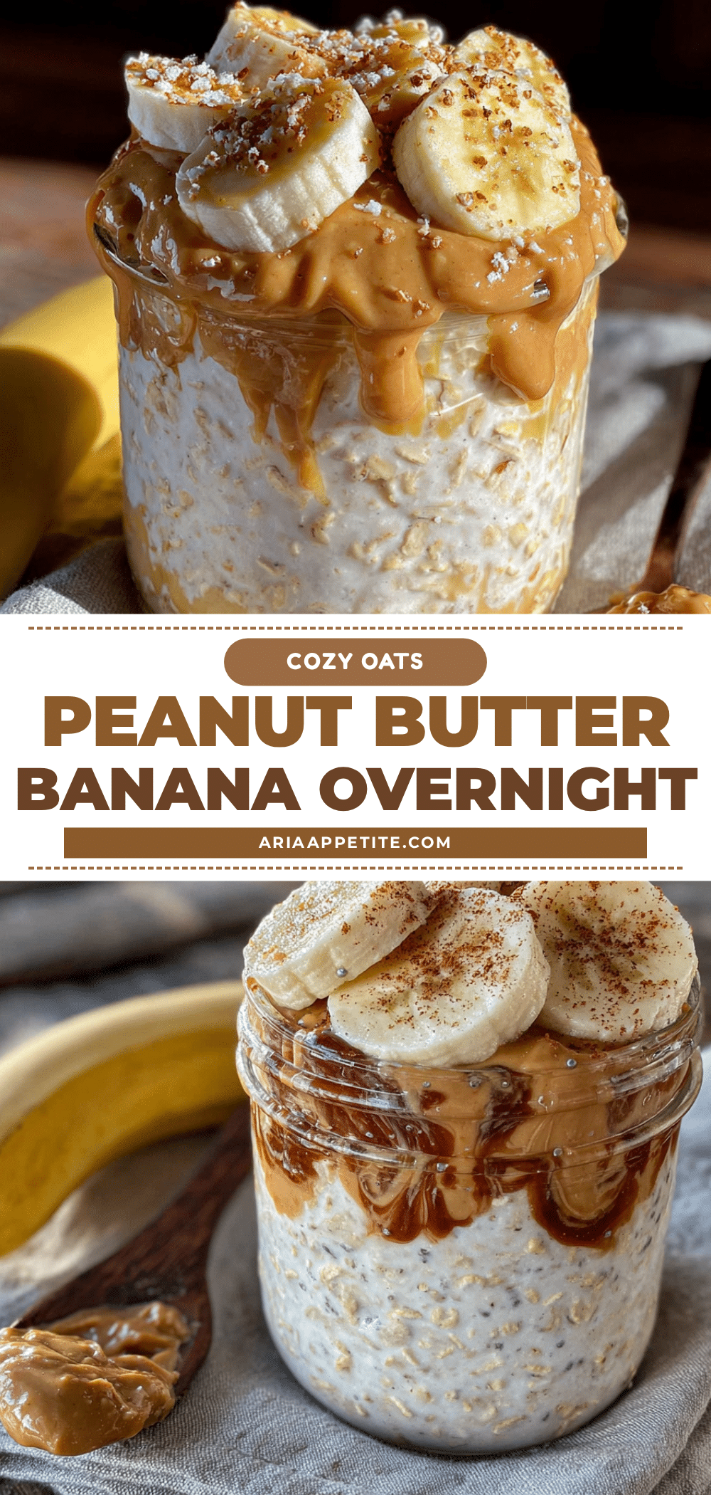 peanut butter banana overnight oats recipe