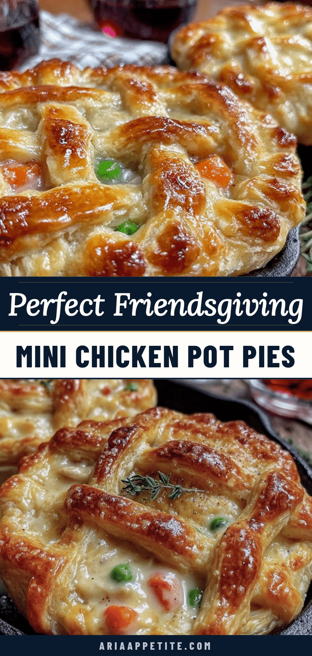 perfect friendsgiving mini chicken pot pies recipe
